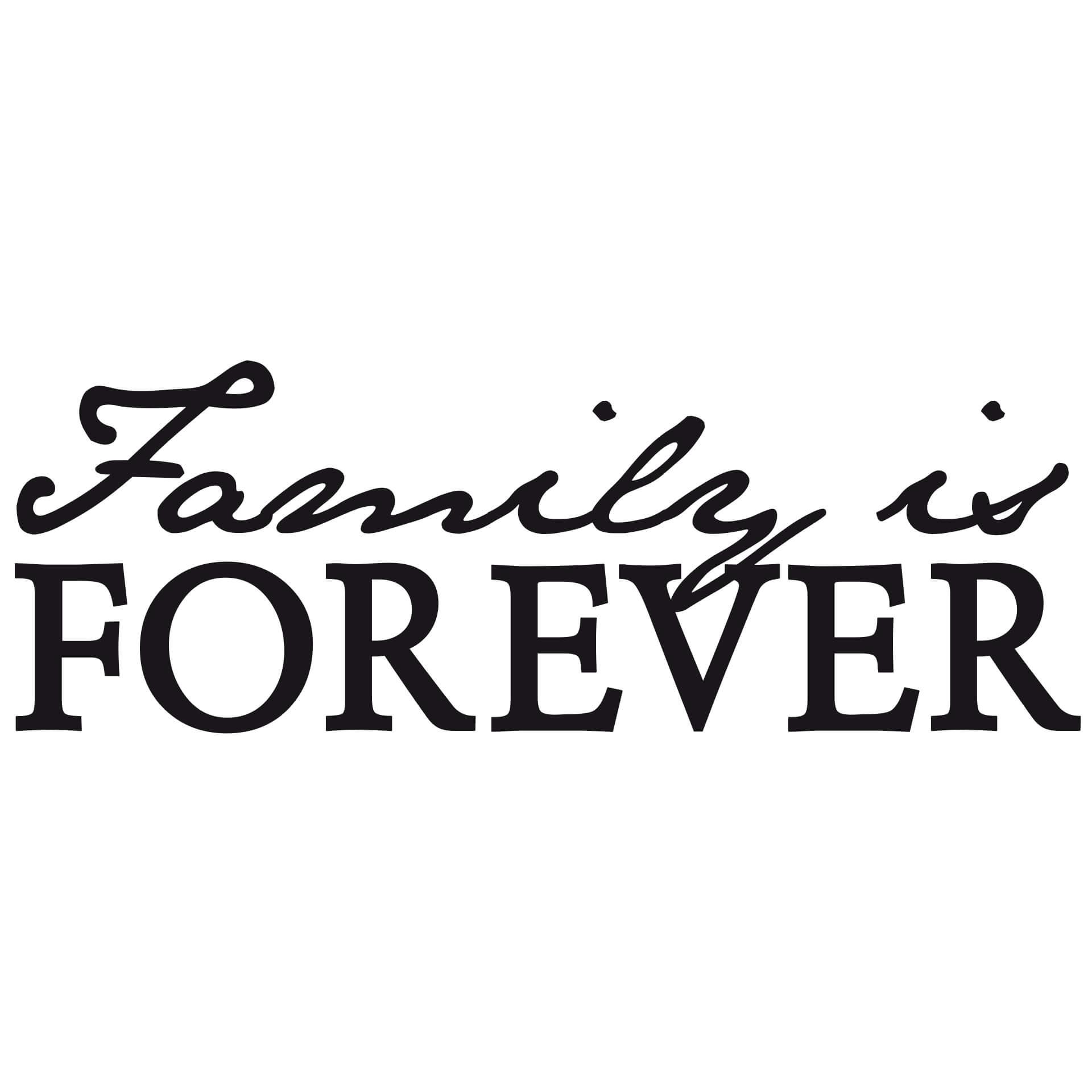 Muursticker Family is forever