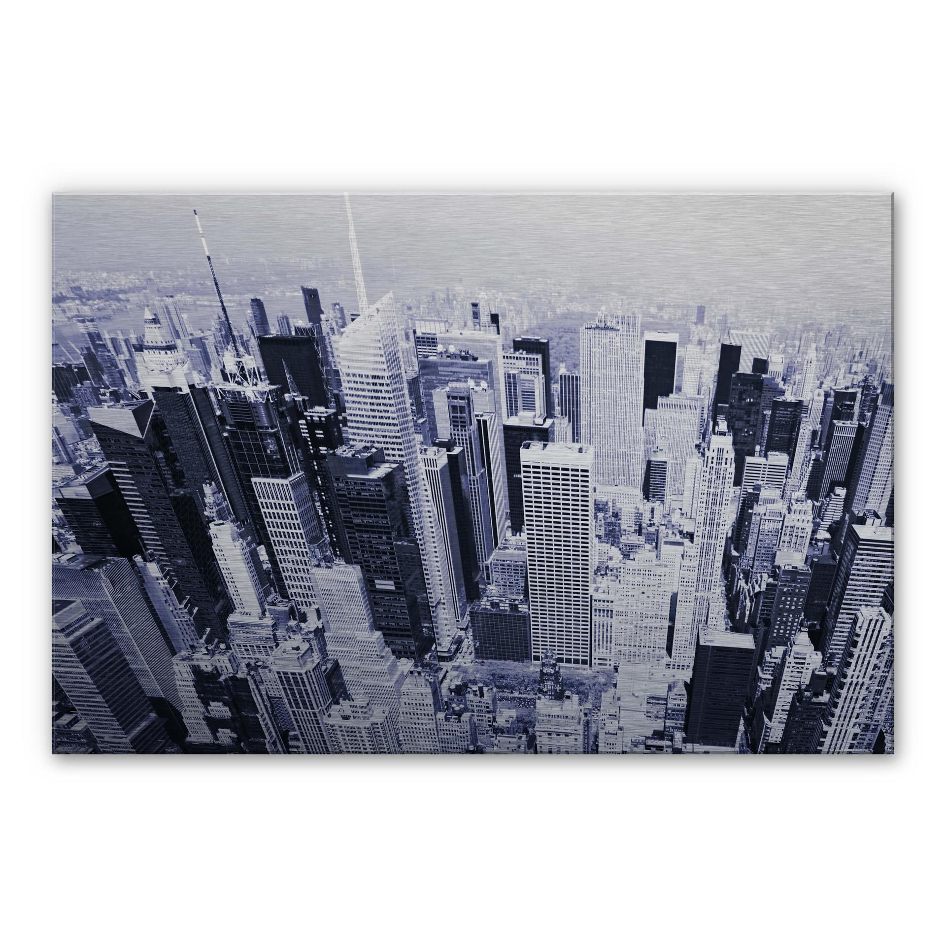 Manhatten luftfoto – print på aluminium (Alu-Dibond)