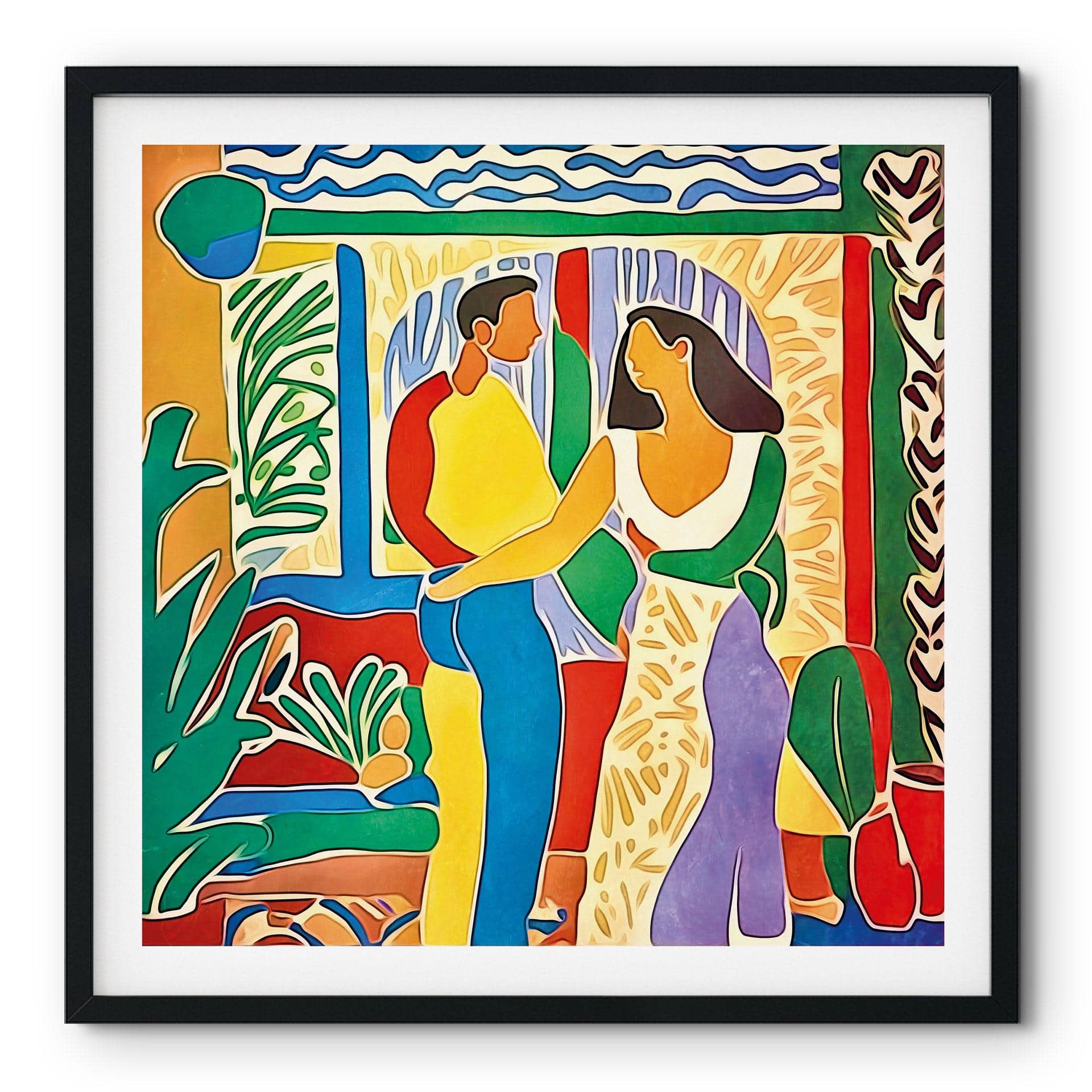 Plakat Elskende - Inspireret af Matisse - Zamart