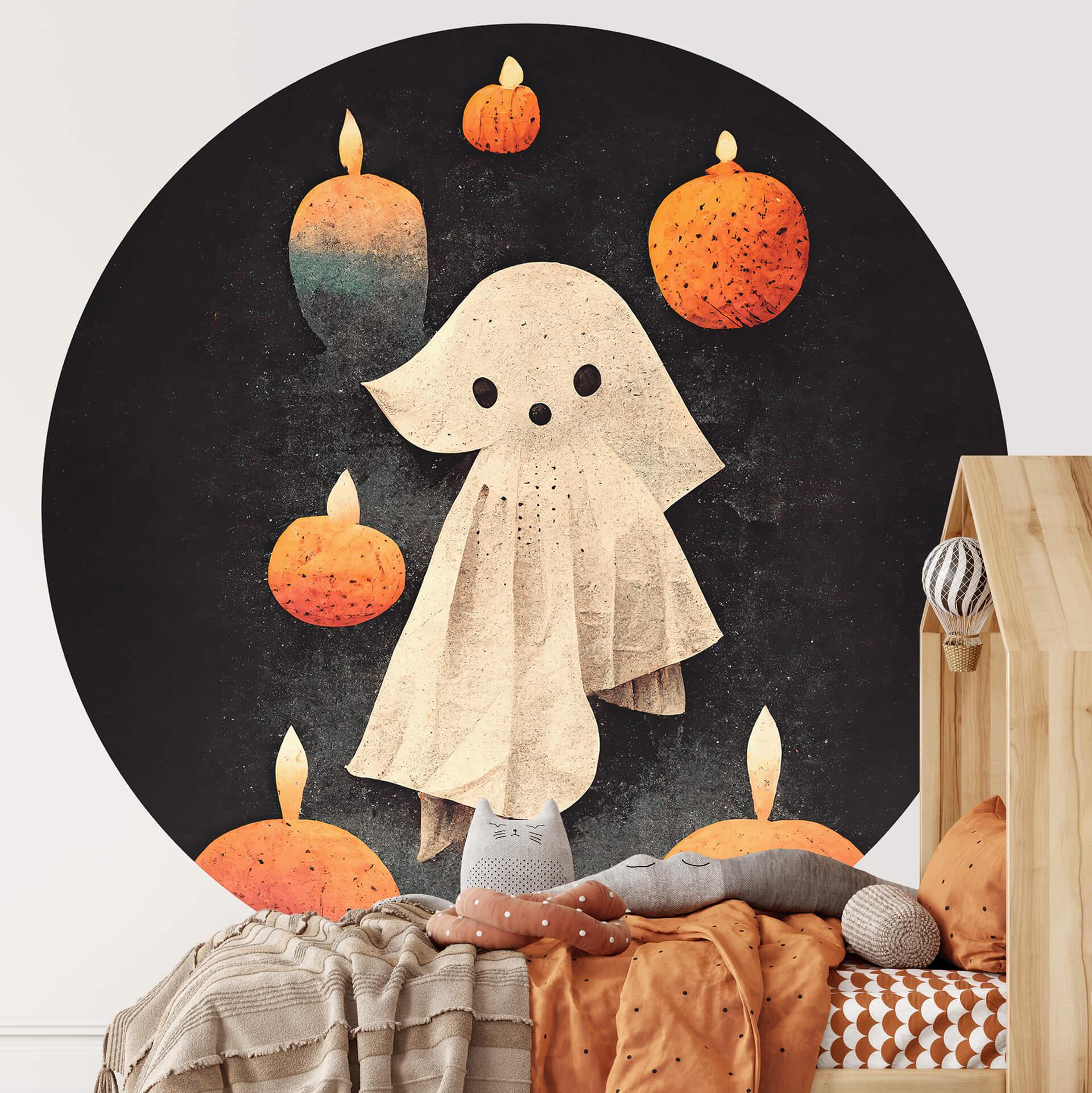Tapet cirkel Treechild - Little Ghost - vliesetapet/selvklæbende non-woven tapet