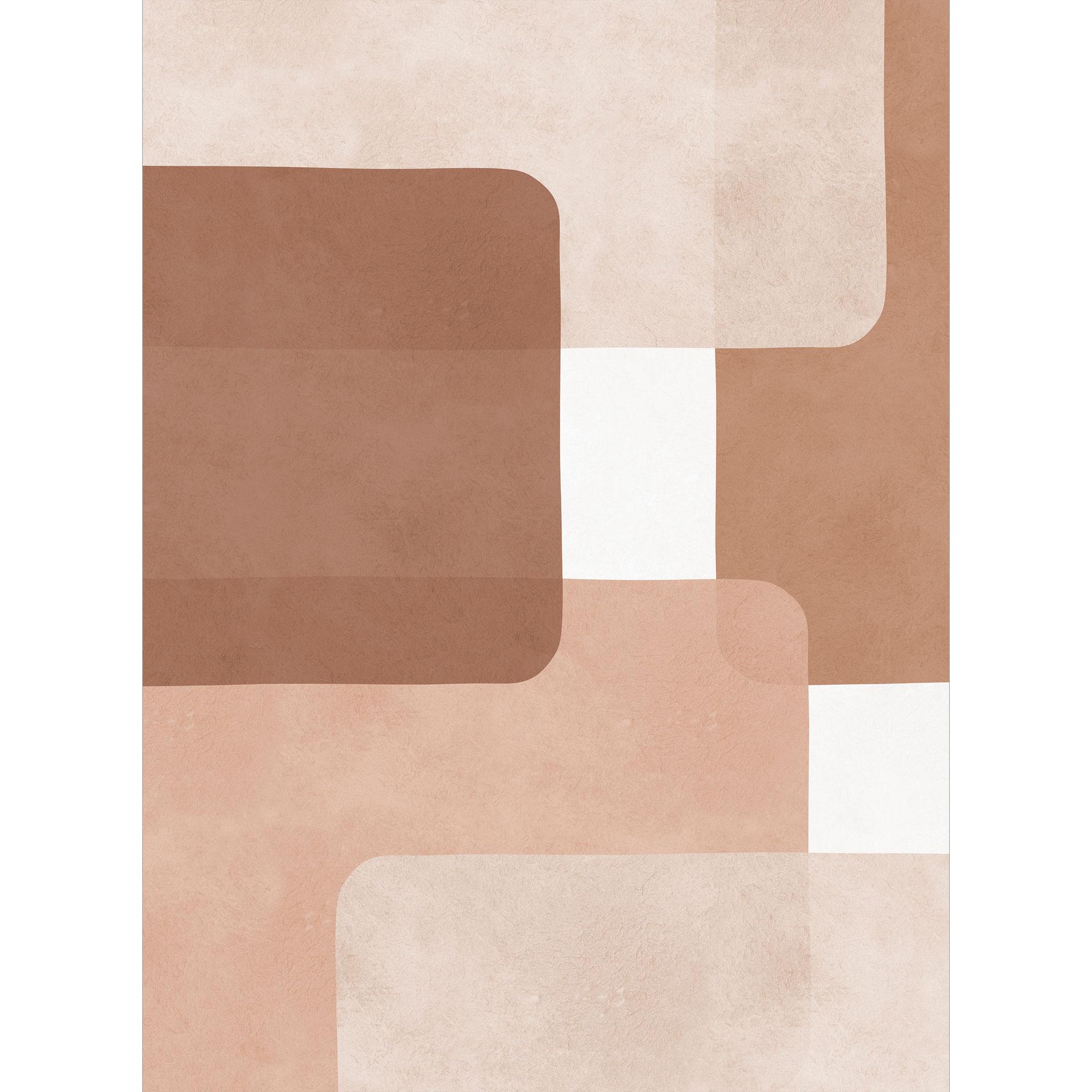 Boho abstractiebehang in beige-bruin | Abstract Fotobehang - Costa