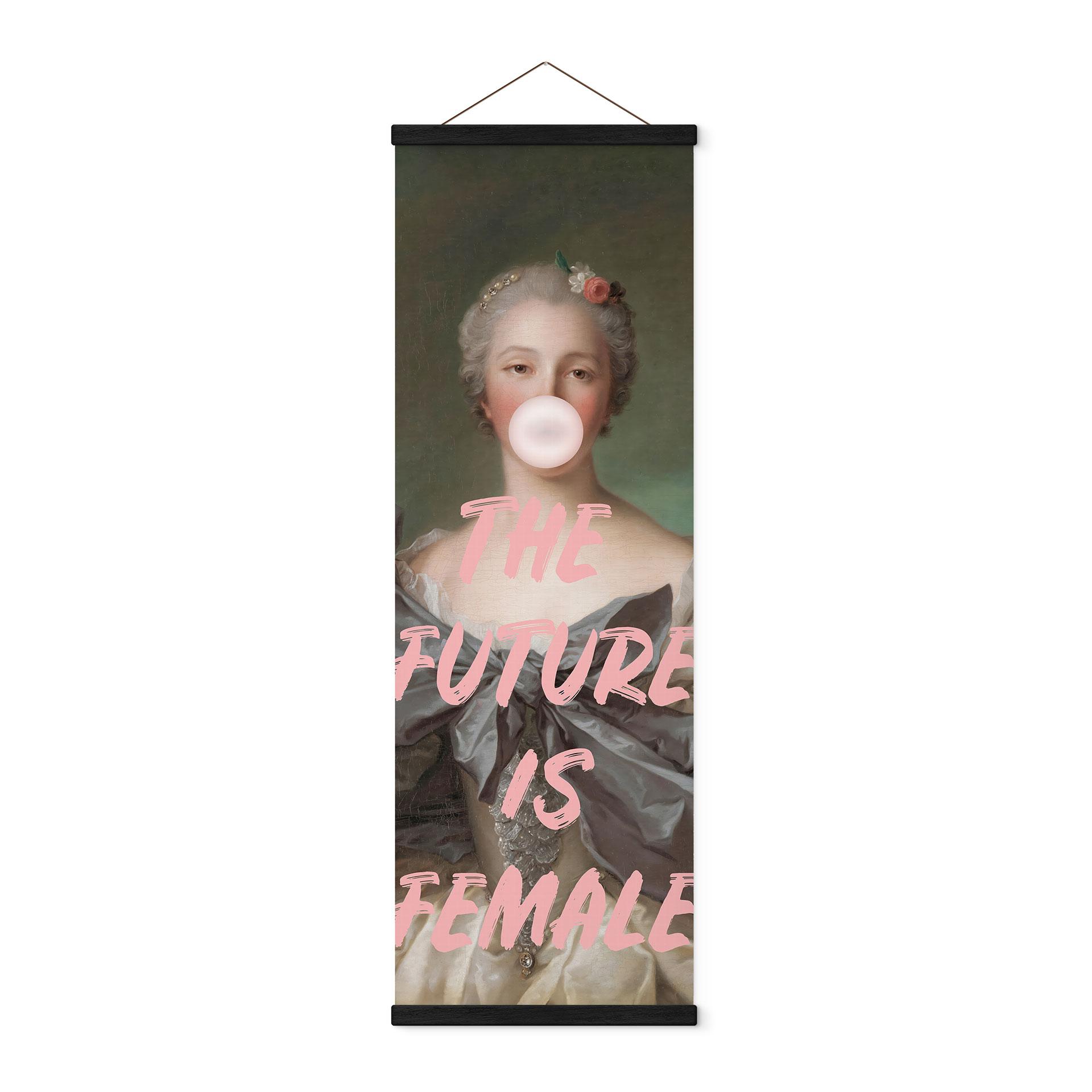 Tekstil plakat Fremtiden er kvindelig - Grace Digital Art - Panorama