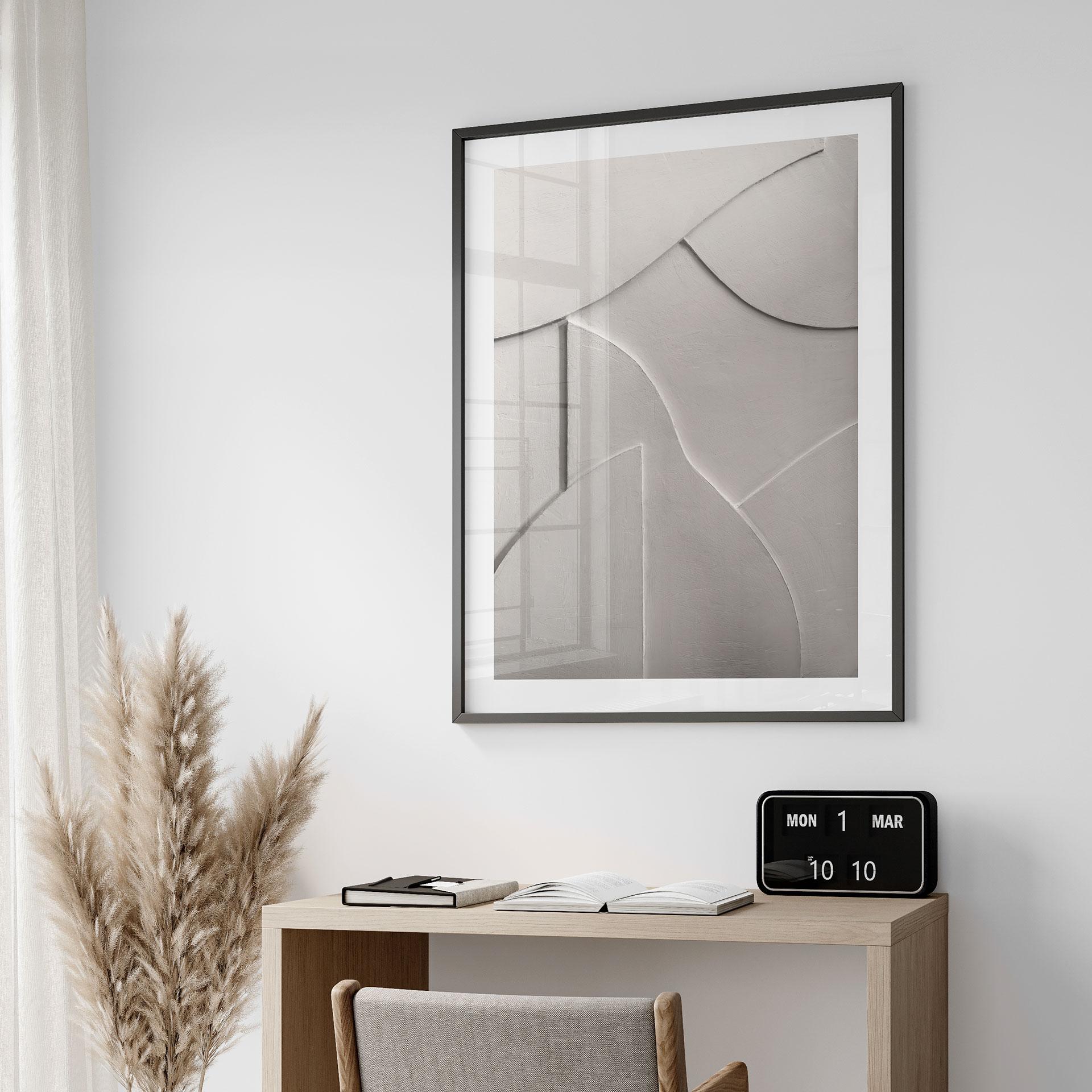 Póster Estructuras abstractas en beige suave - Böhmer