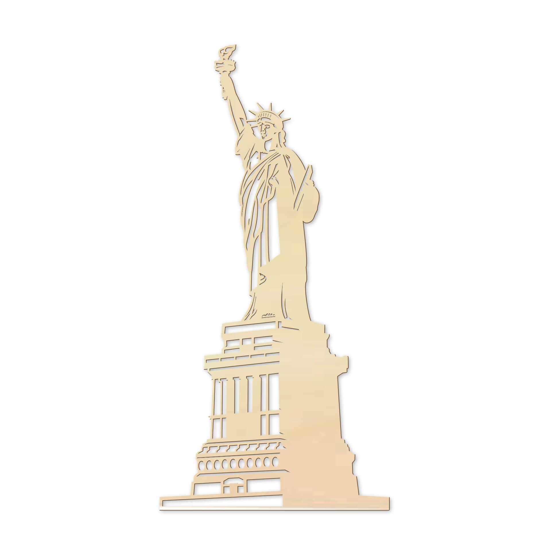 Arte en madera de álamo - Estatua de la Libertad