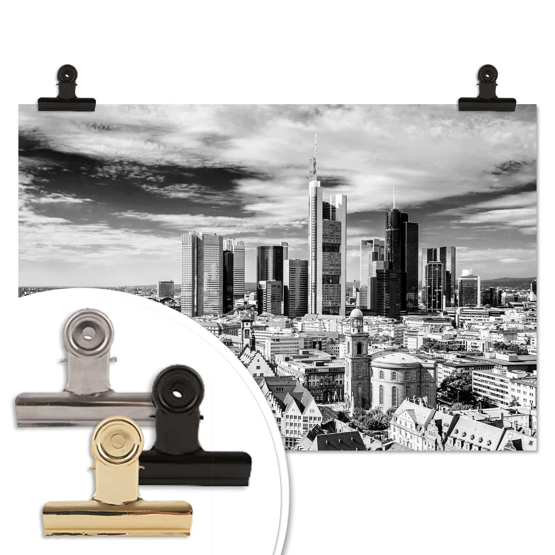 Poster Skyline van Frankfurt