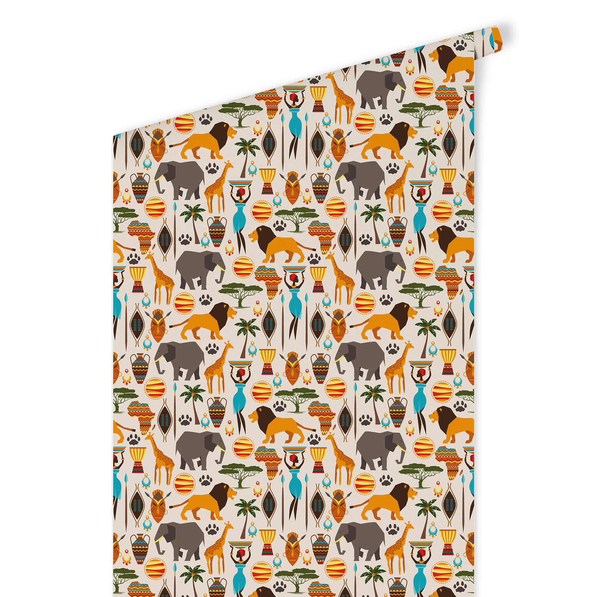 Kleurrijk Afrika Patroonbehang