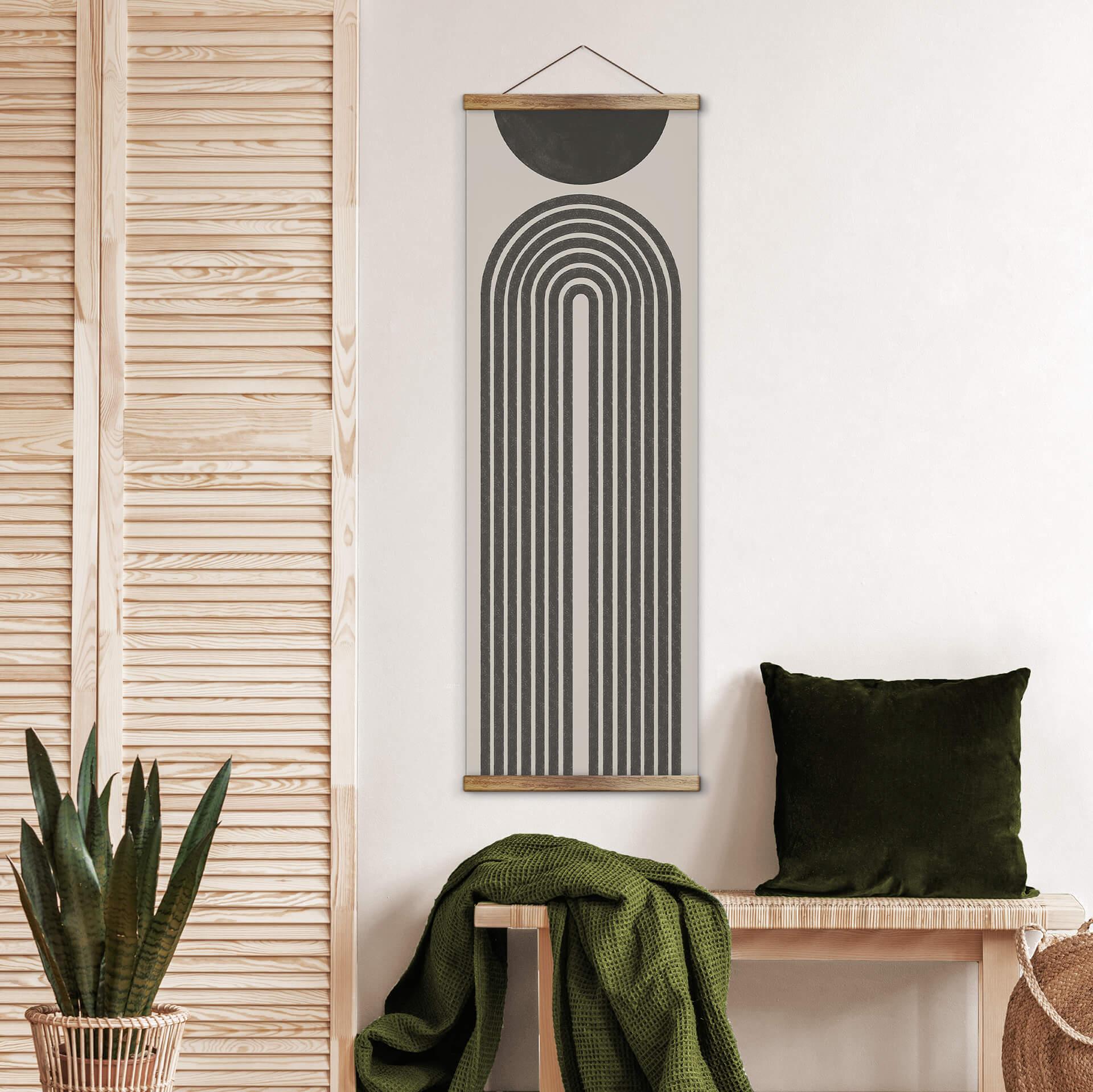 Póster de tela 'Lazo a rayas' - Elegante arte mural de The Miuus Studio