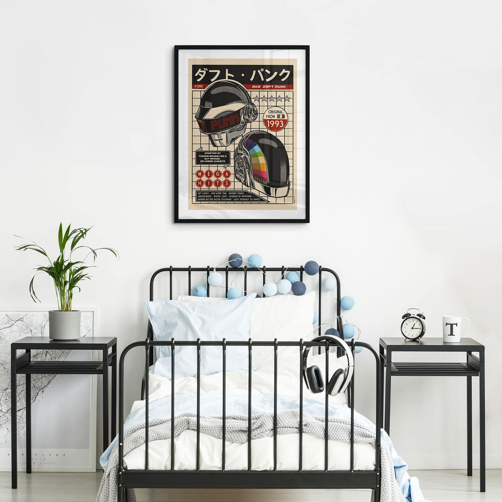 Plakat pop art print inspirowany Daft Punk - Gomes