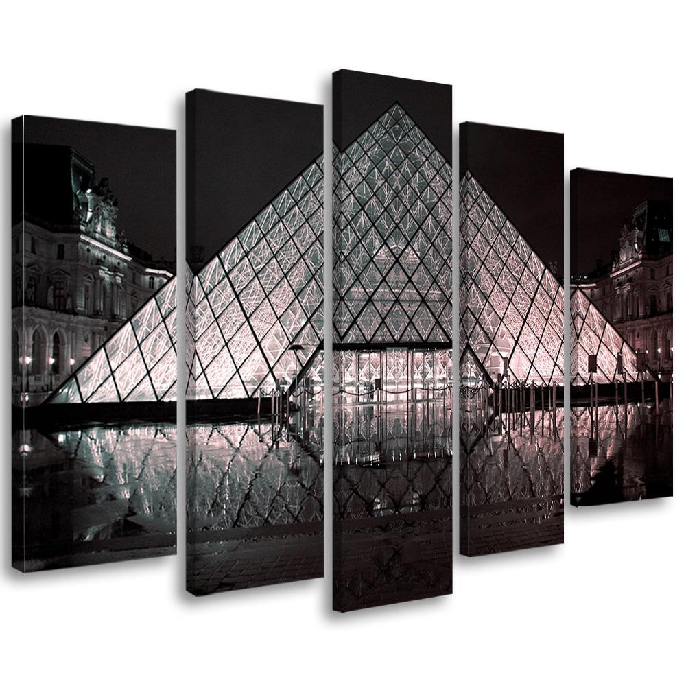 Lærredstryk 5 styk, Louvre Paris Frankrig