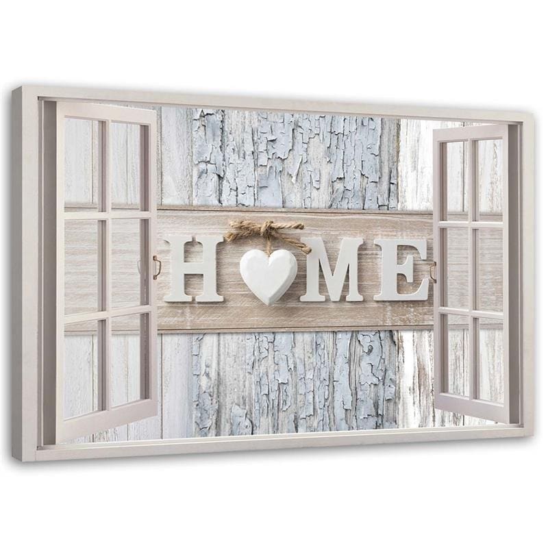 Canvasbillede, vindue Hjem Shabby Chic