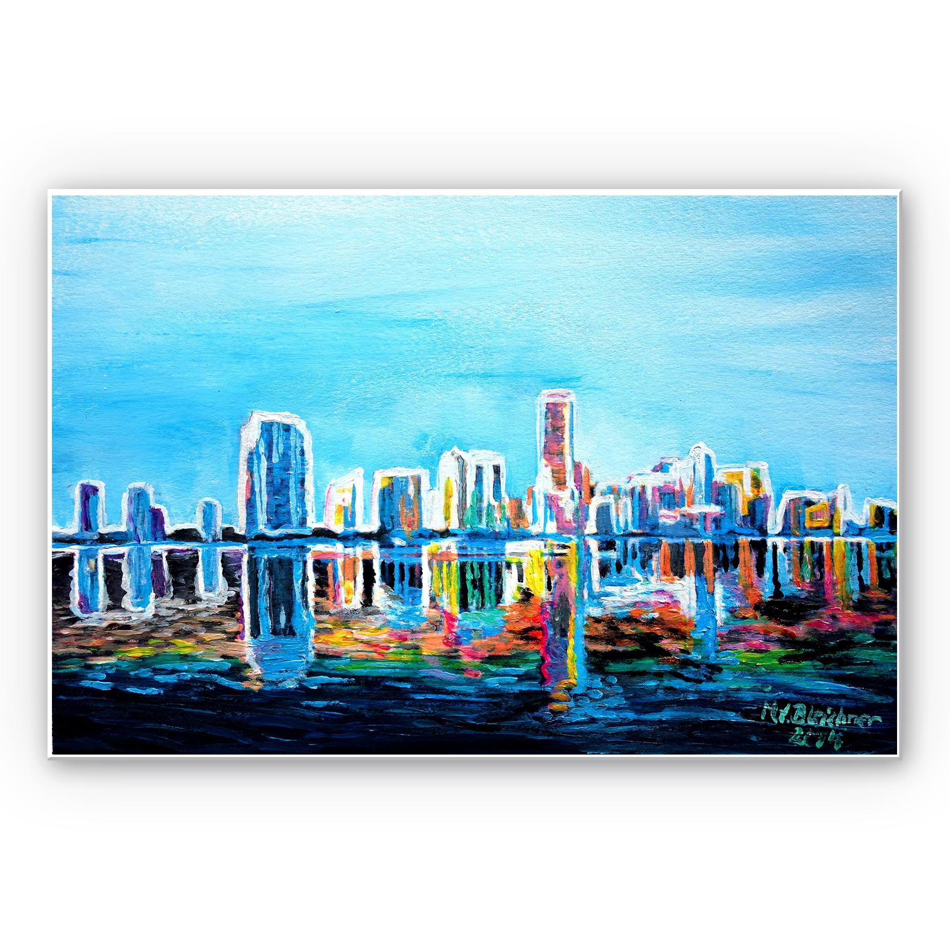 Tableau Forex - Bleichner - Miami à la lueur des néons