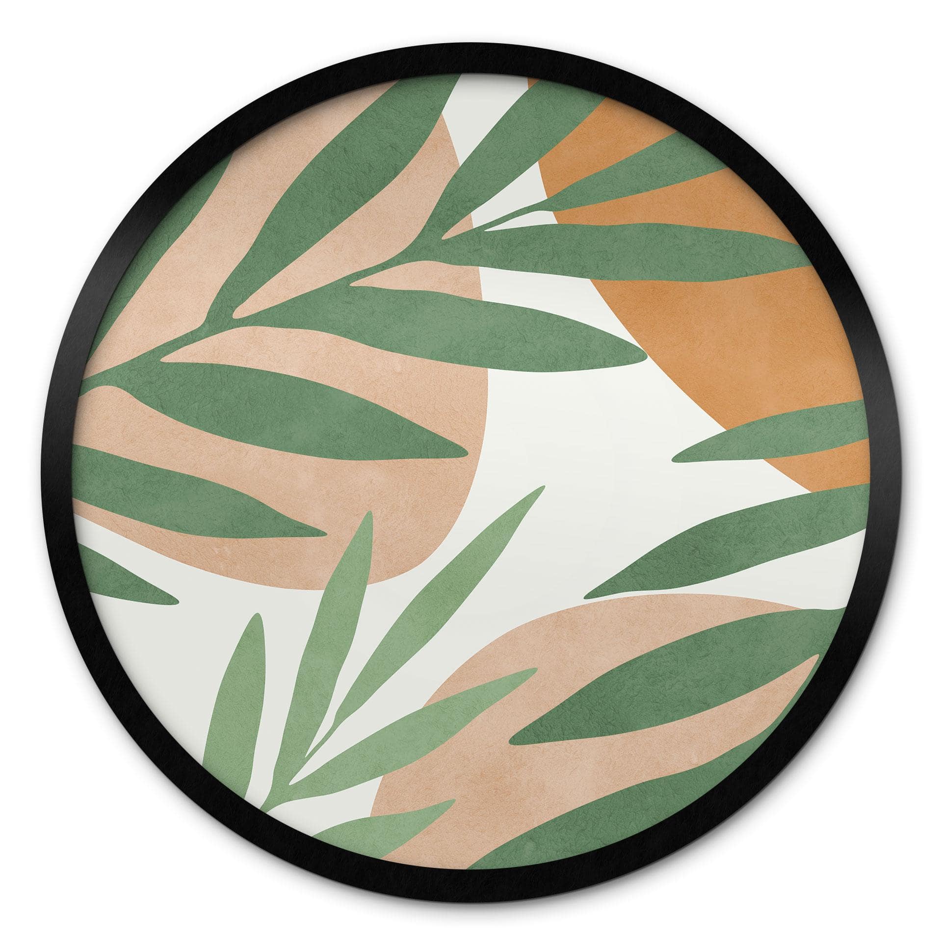 Plakat med abstrakte grene med et tropisk look - Costa - Rund
