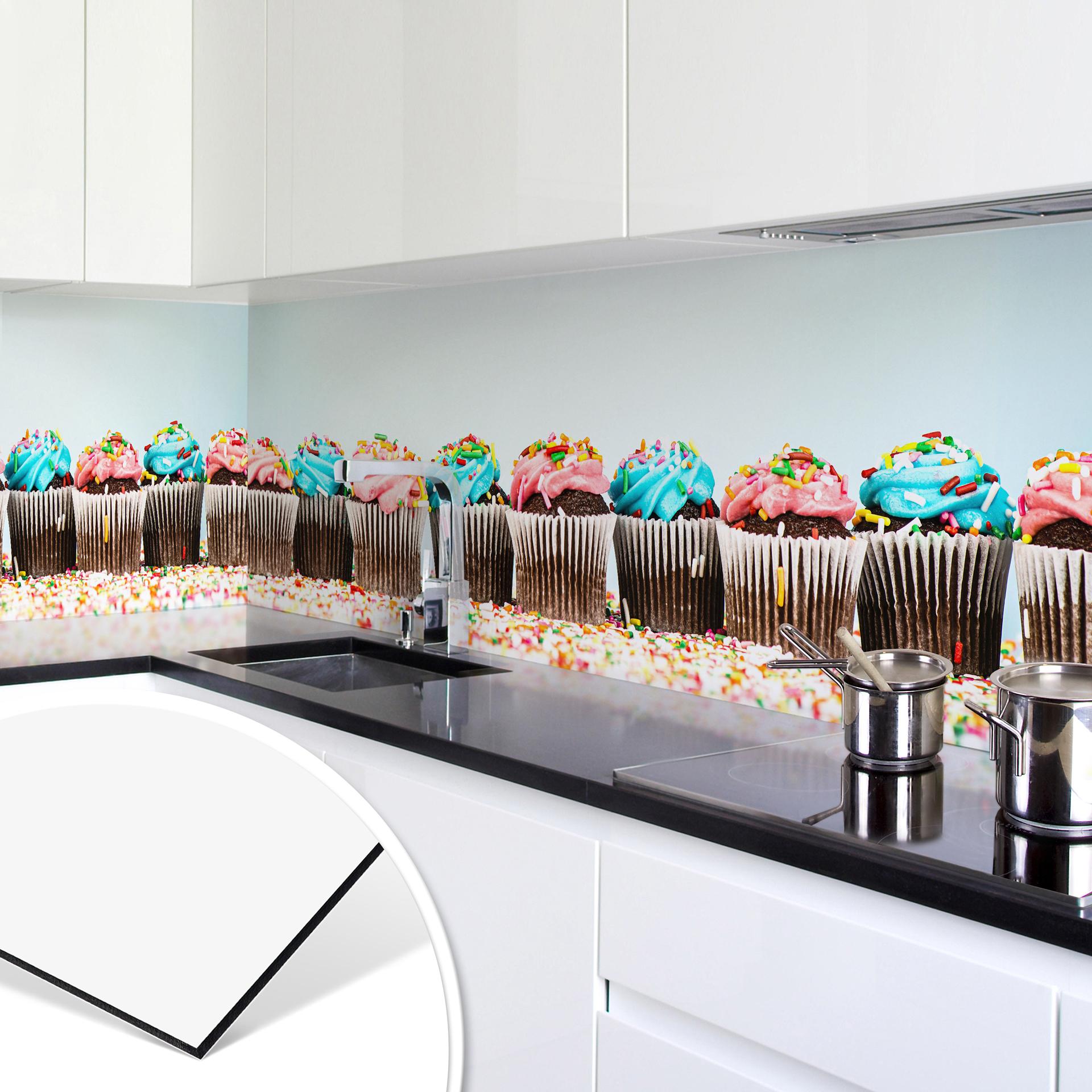 Revêtement pour cuisine - Alu-Dibond -Party Cupcakes