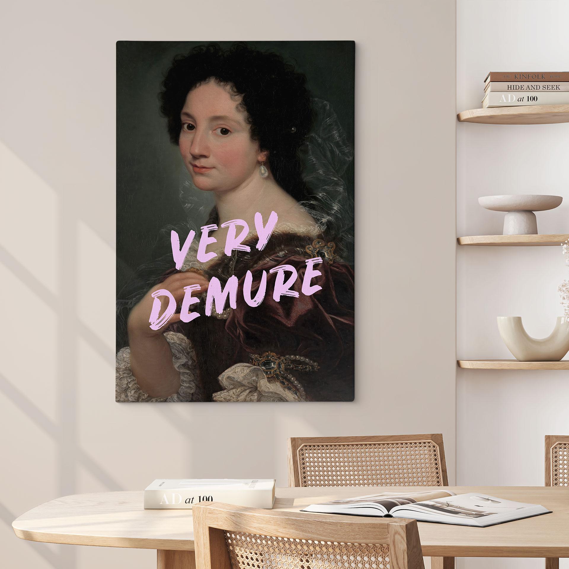 Canvasbillede Baroque Beauty: Very Demure - Grace Digital Art