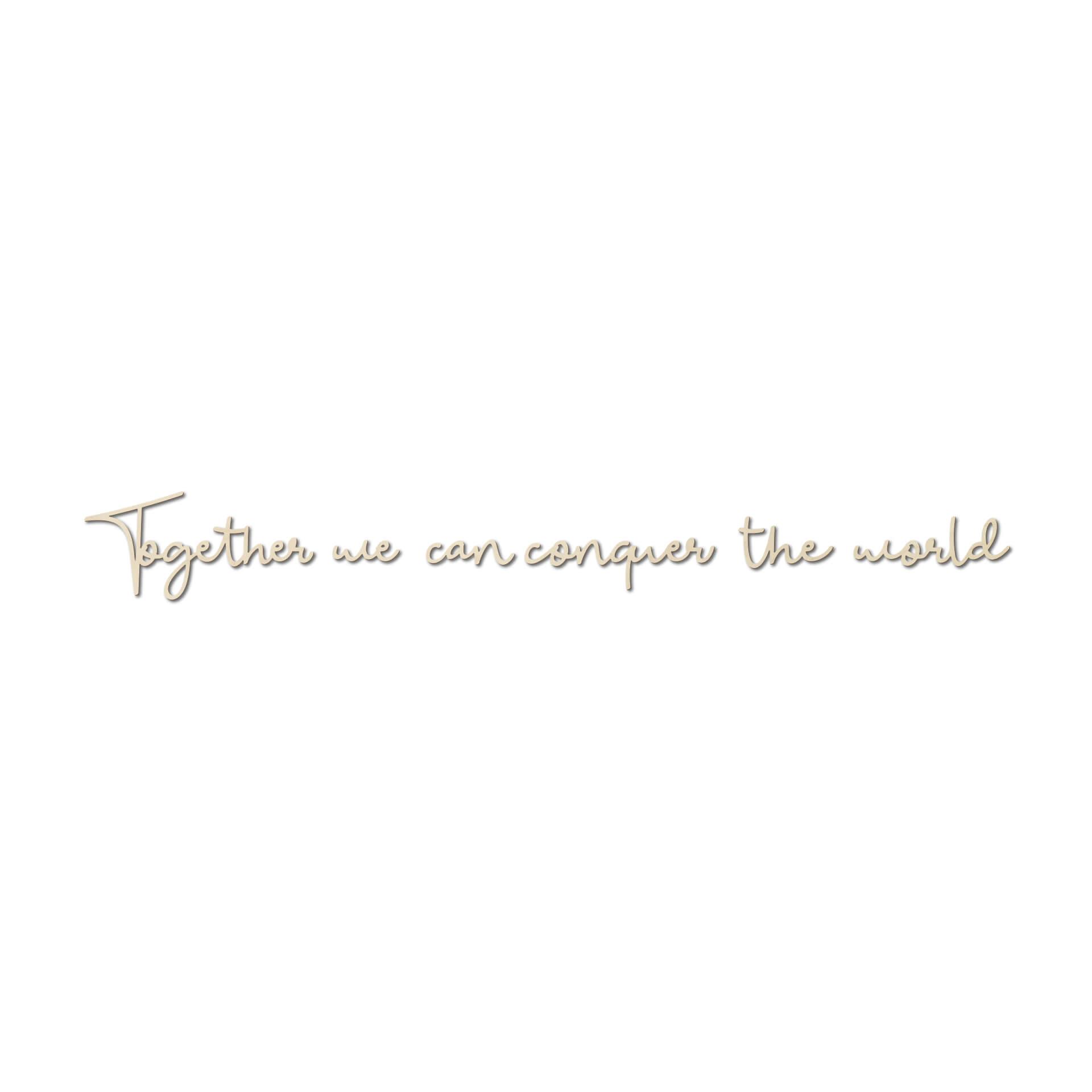 Scritta in legno - Together we can