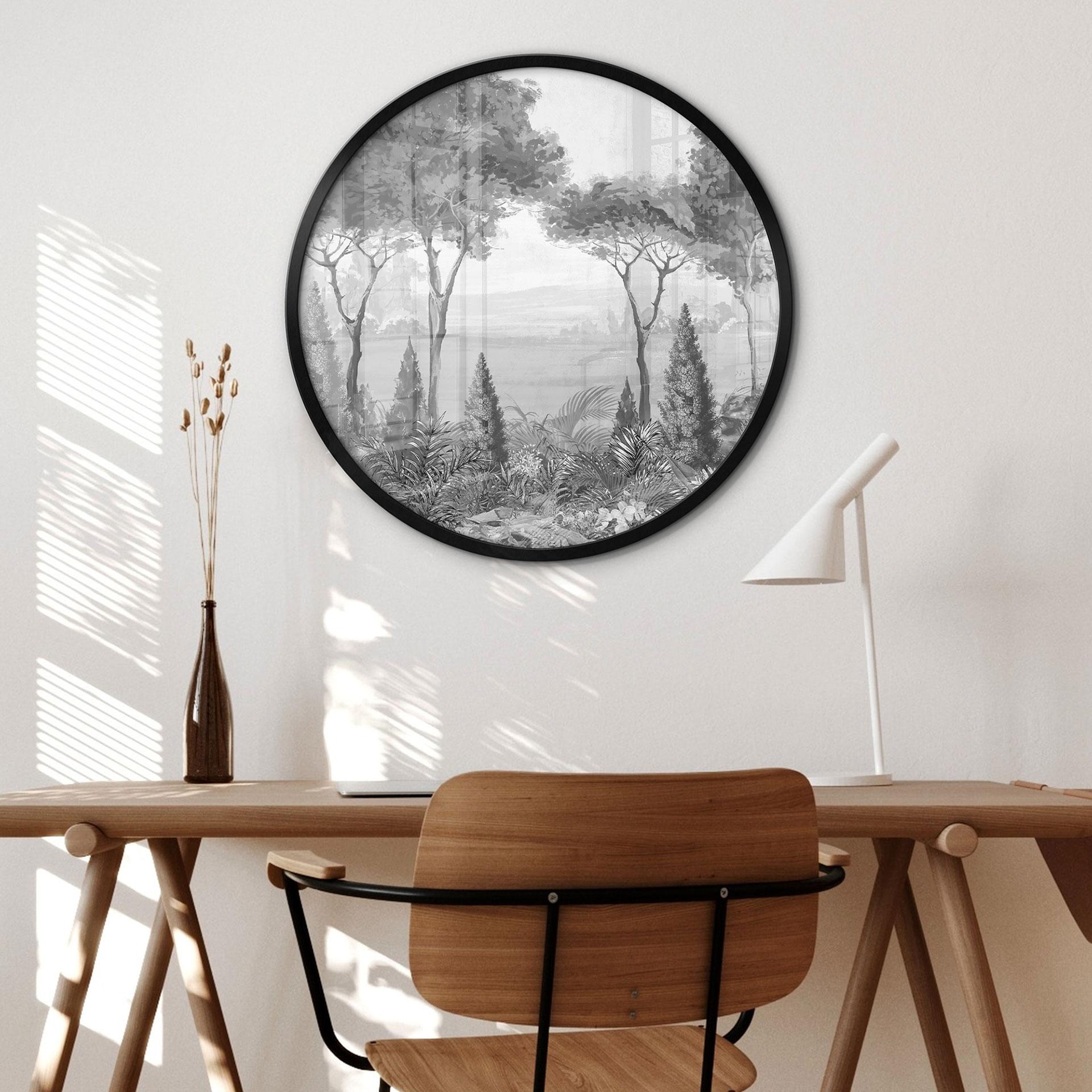 Poster Idyllische Pflanzenlandschaft - Ms Tiff - Rund