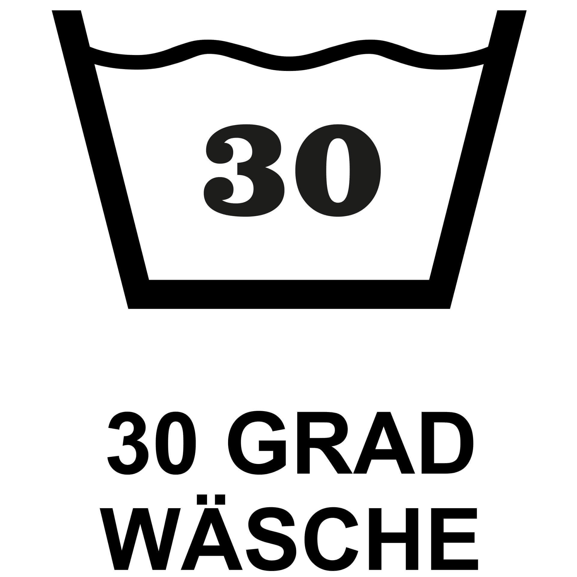 Wandtattoo Wäschezeichen 30 Grad