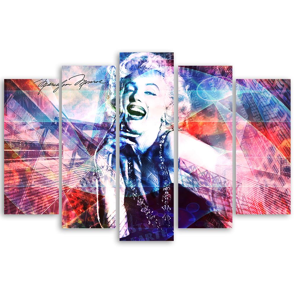 Lærredstryk 5 styk, Marilyn Monroe