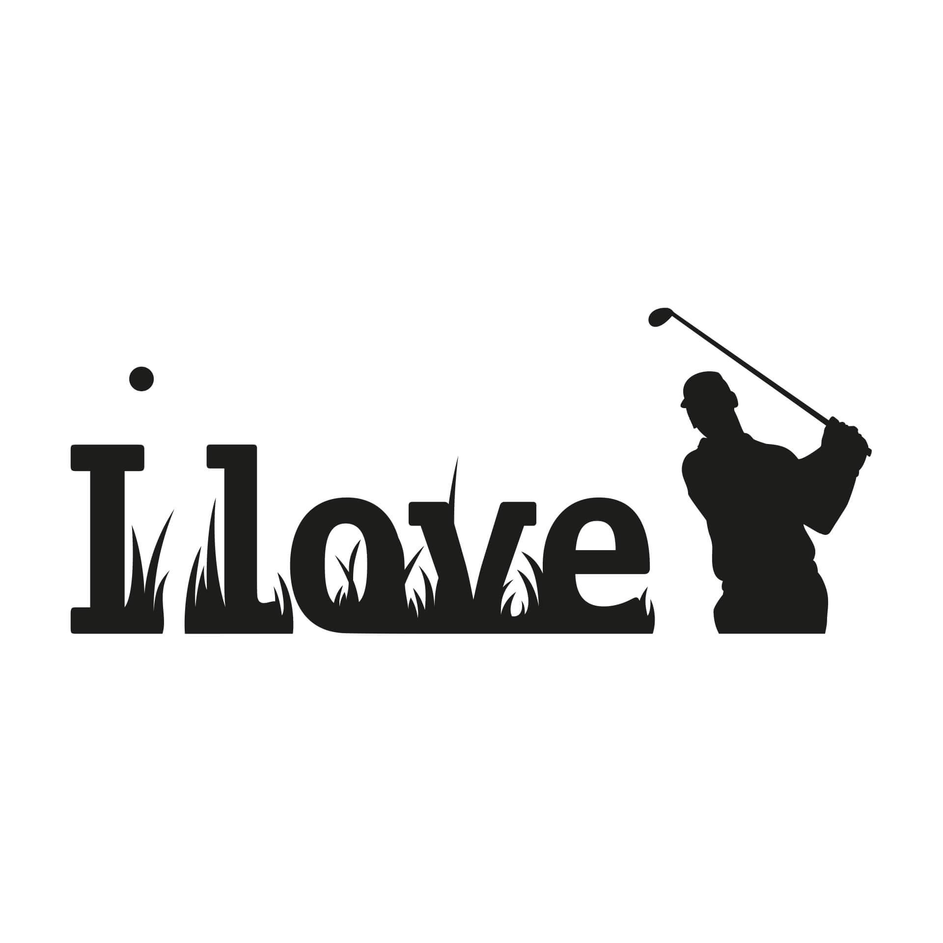 Wandtattoo I love Golf