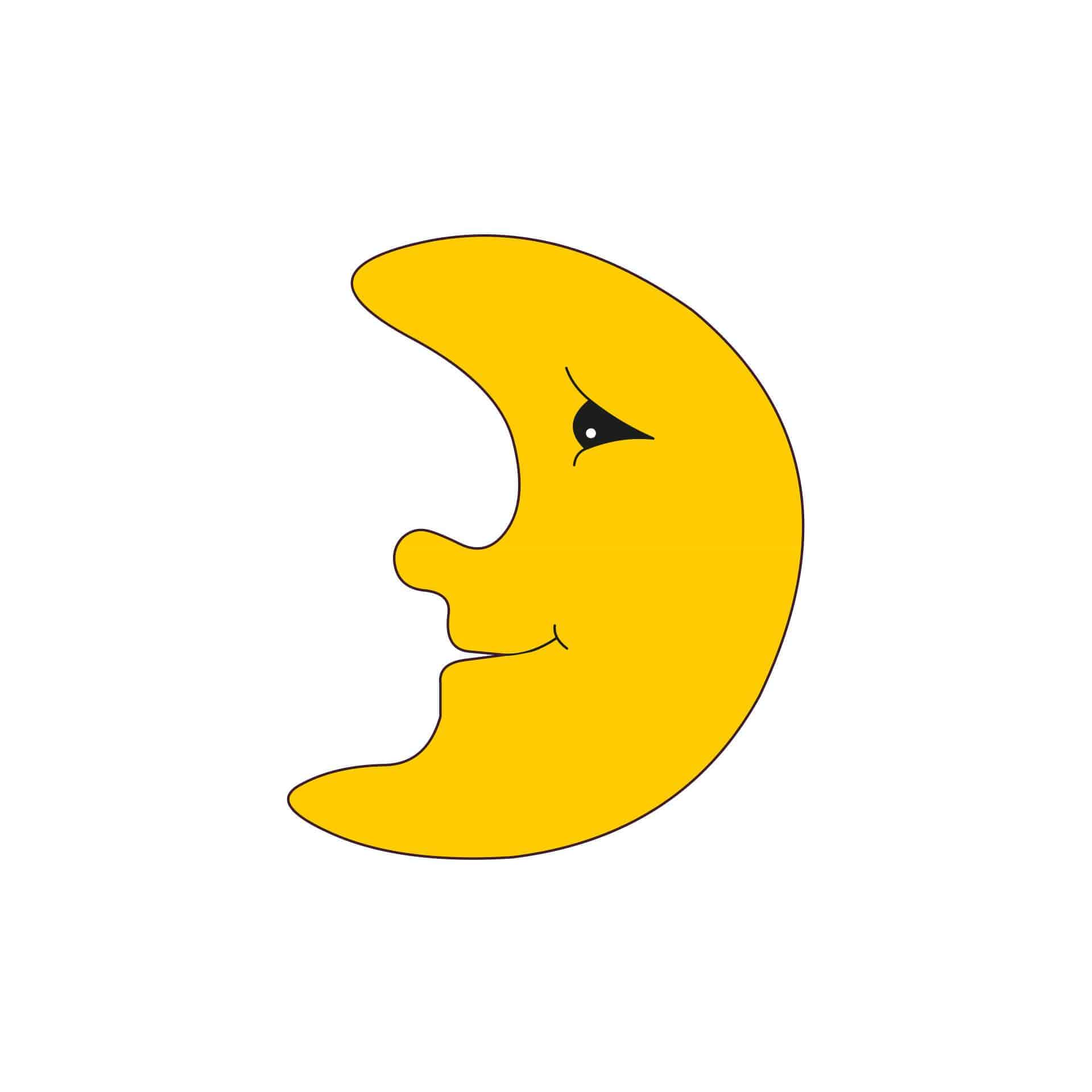 Wallsticker Måne
