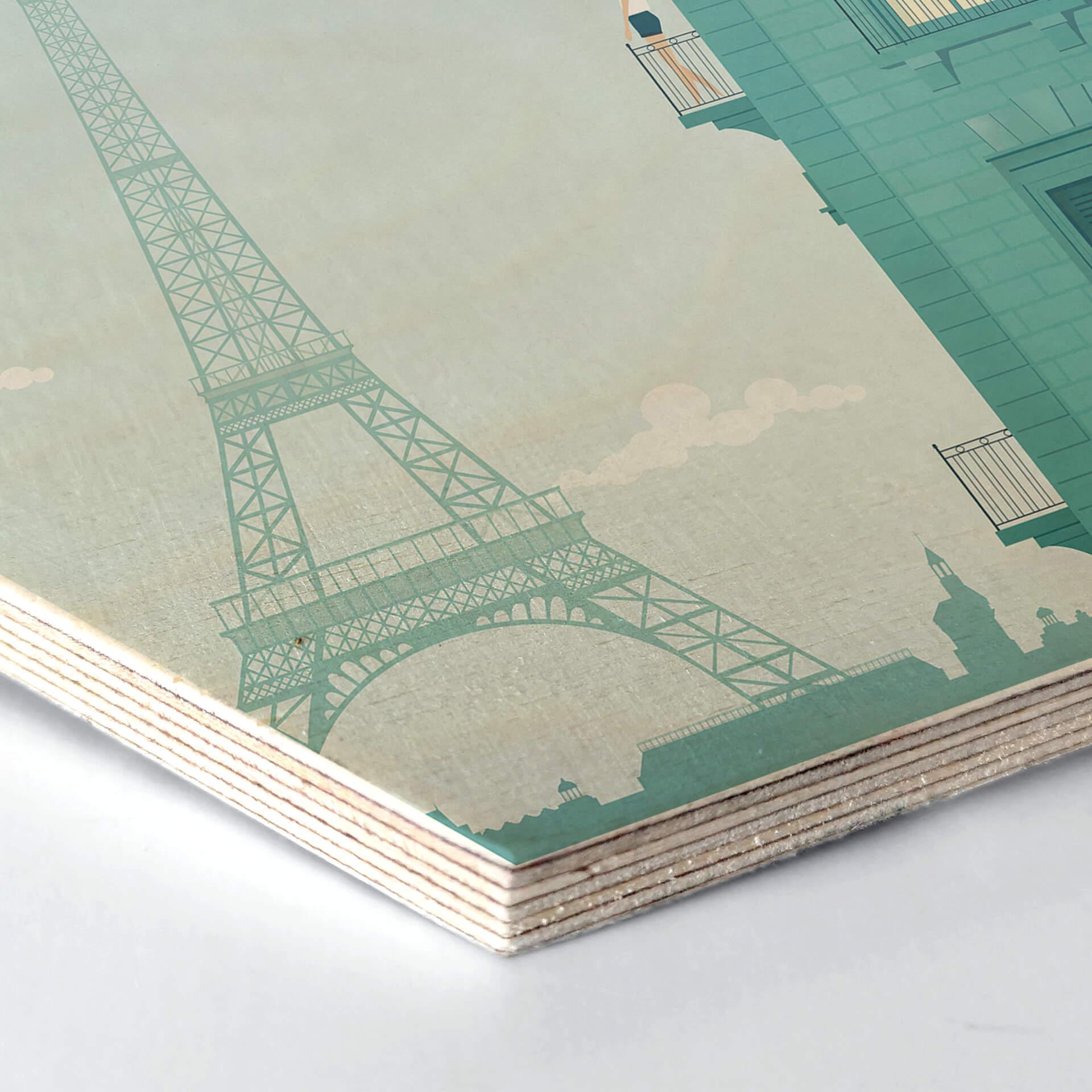 Hexagon - Holz Birke-Furnier - Rivers - Paris