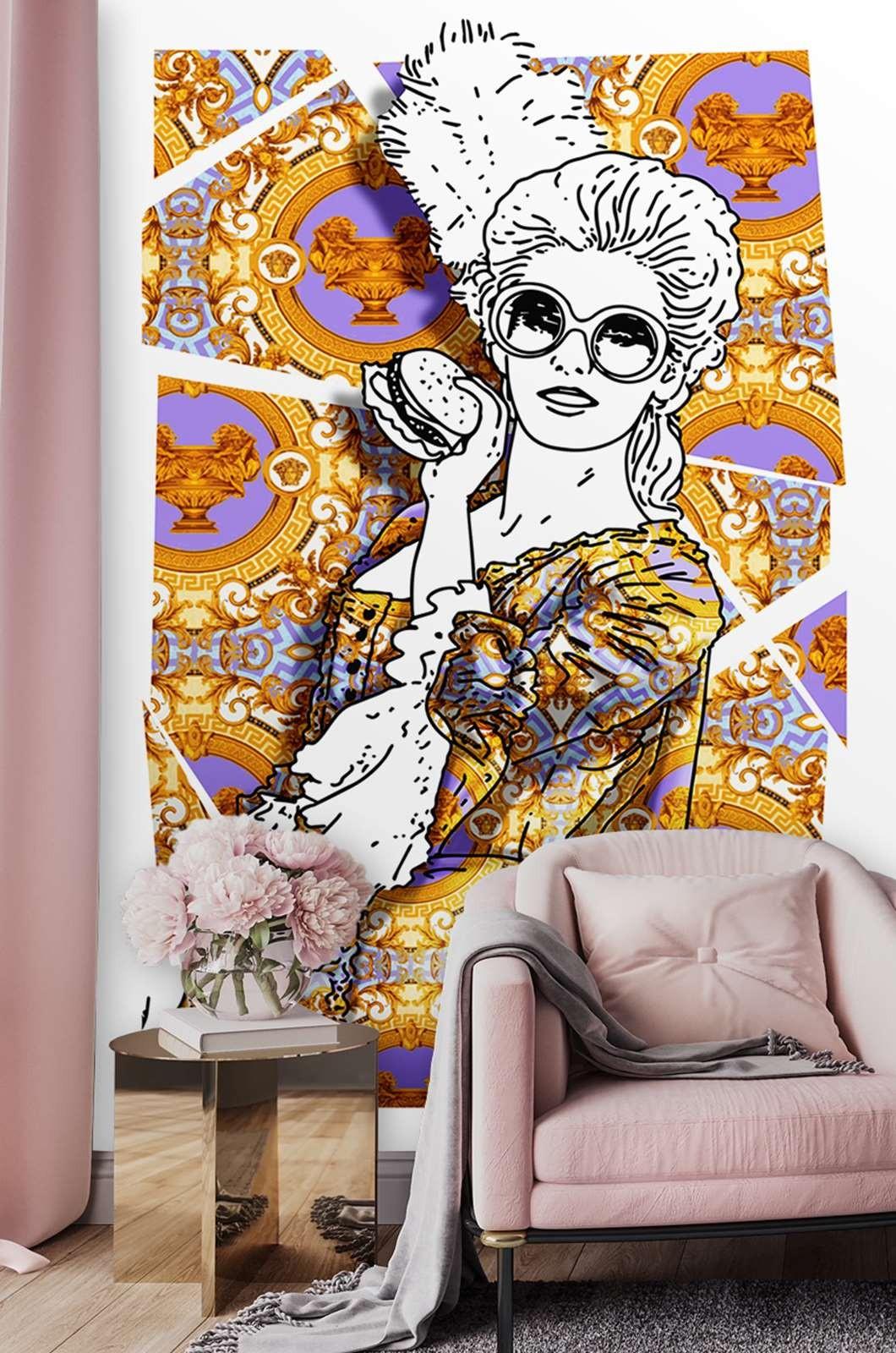 Fototapete, Glamour Woman Abstrakt