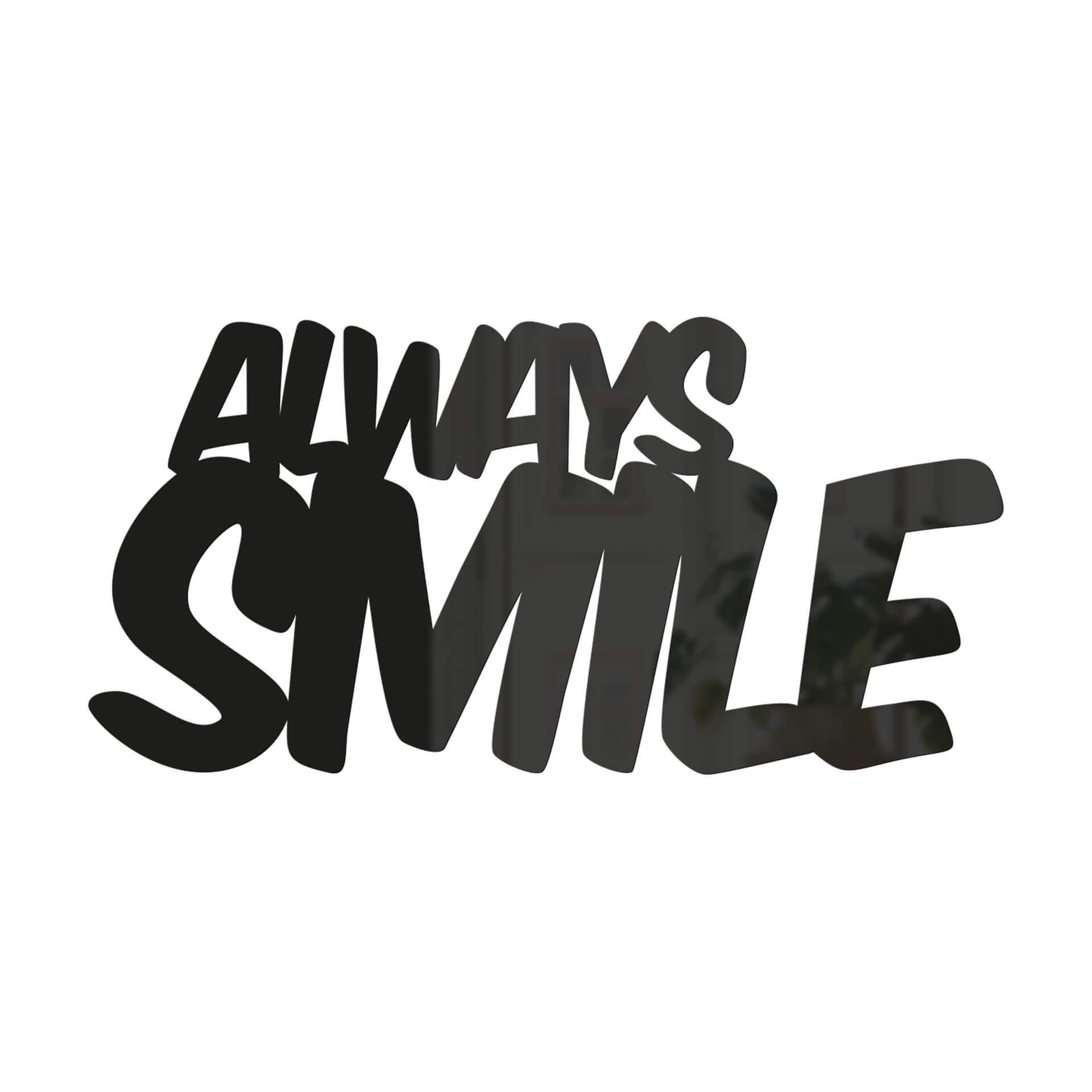 letra 3D Always Smile - decoración acrílica