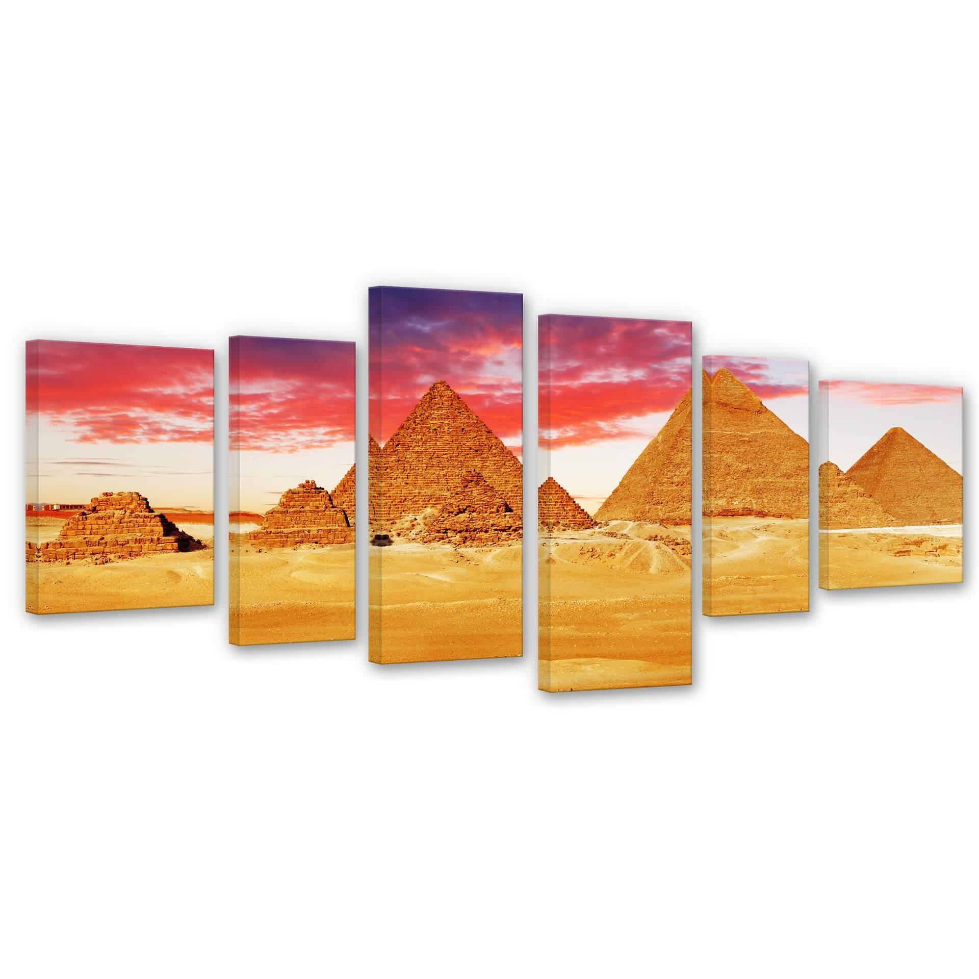 Tableau sur toile - Les pyramides de Gizeh (6 parties)