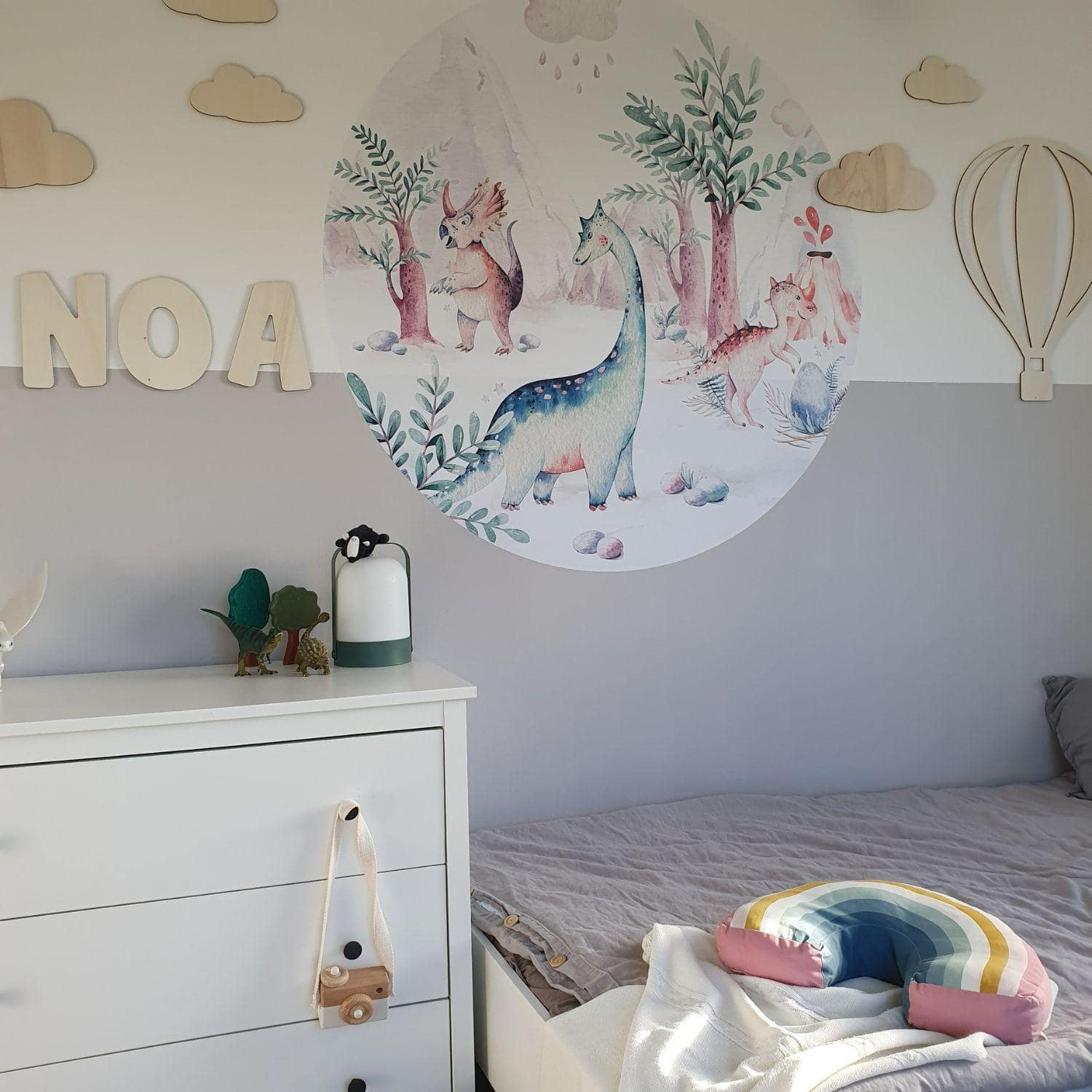 Sticker mural Kvilis - Le monde des dinosaures - Rond