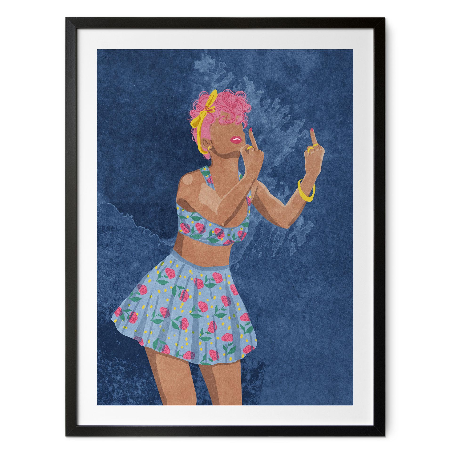Plakat Rockabilly Girl: Ikke din pige - Oltmanns