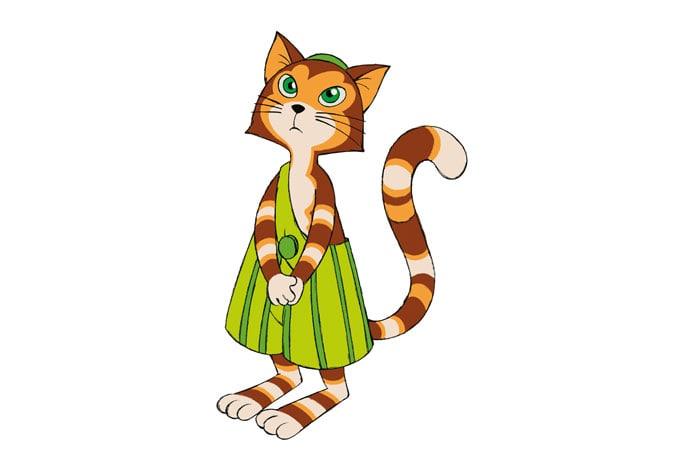 Fensterbild Pettersson und Findus - Findus hört zu