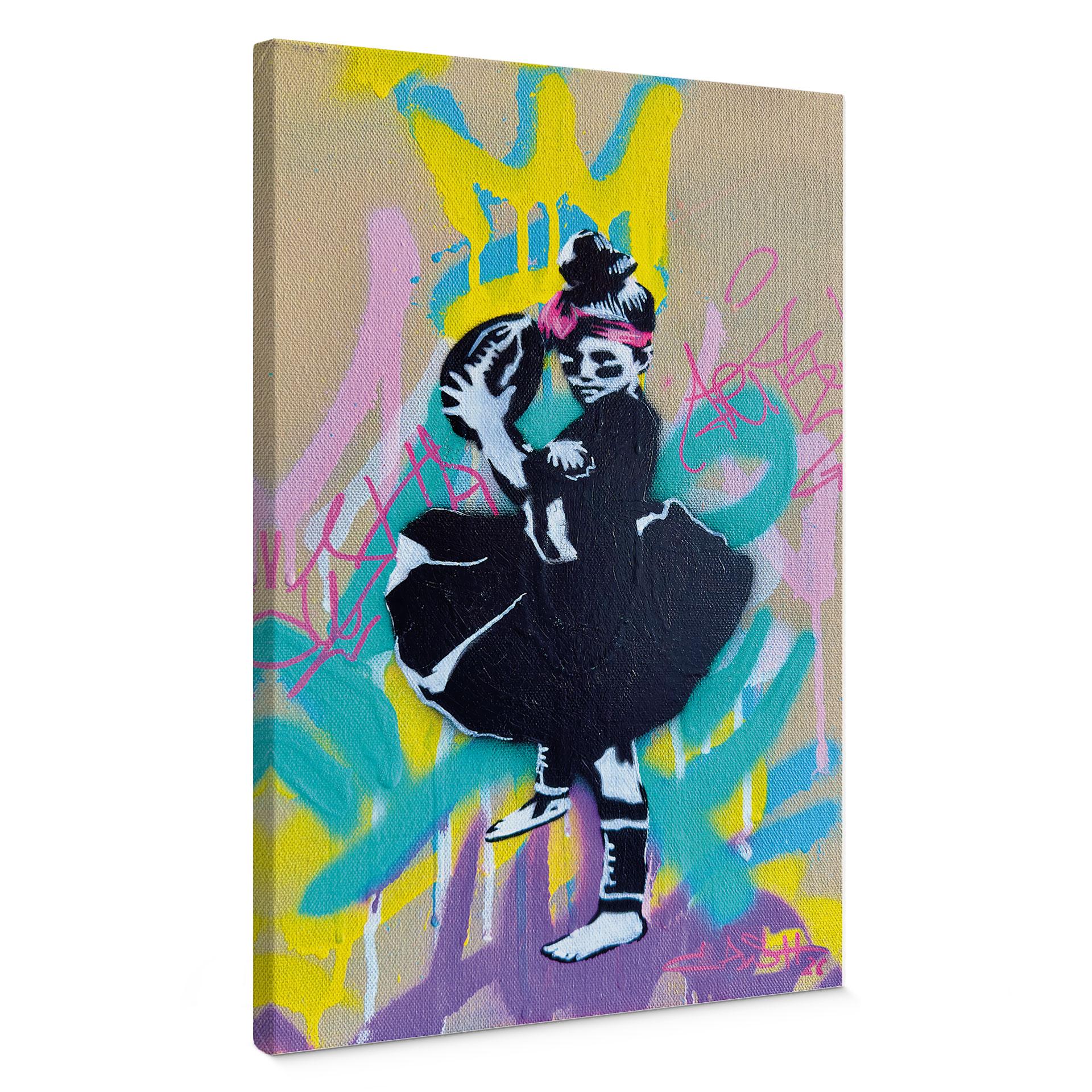 Stampa su tela Ballerina con Graffiti del Calcio - Habib