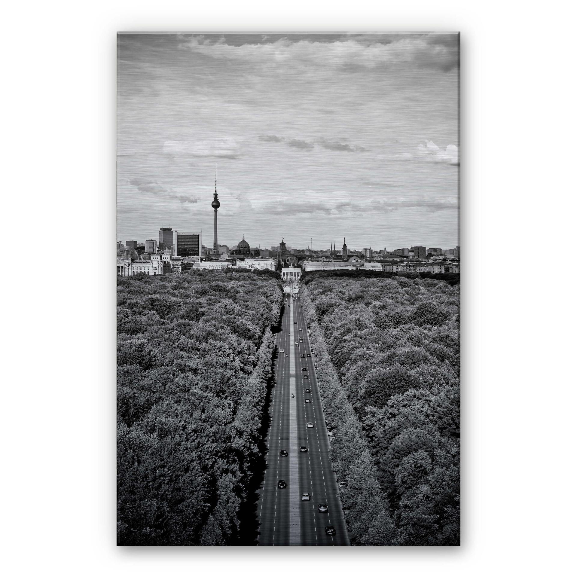 Berlin Skyline – print på aluminium (Alu-Dibond)