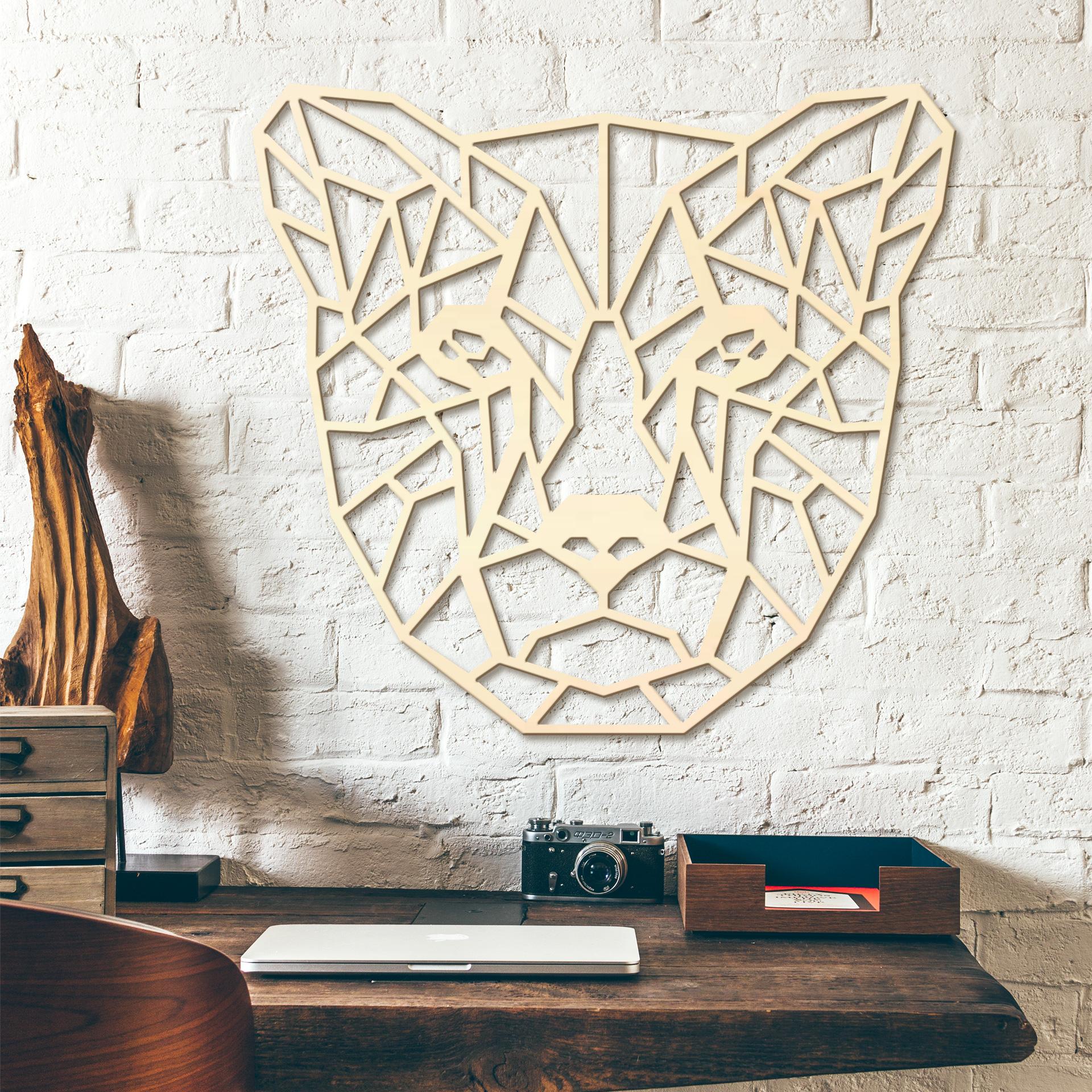 Arte en madera de álamo - Guepardo de origami