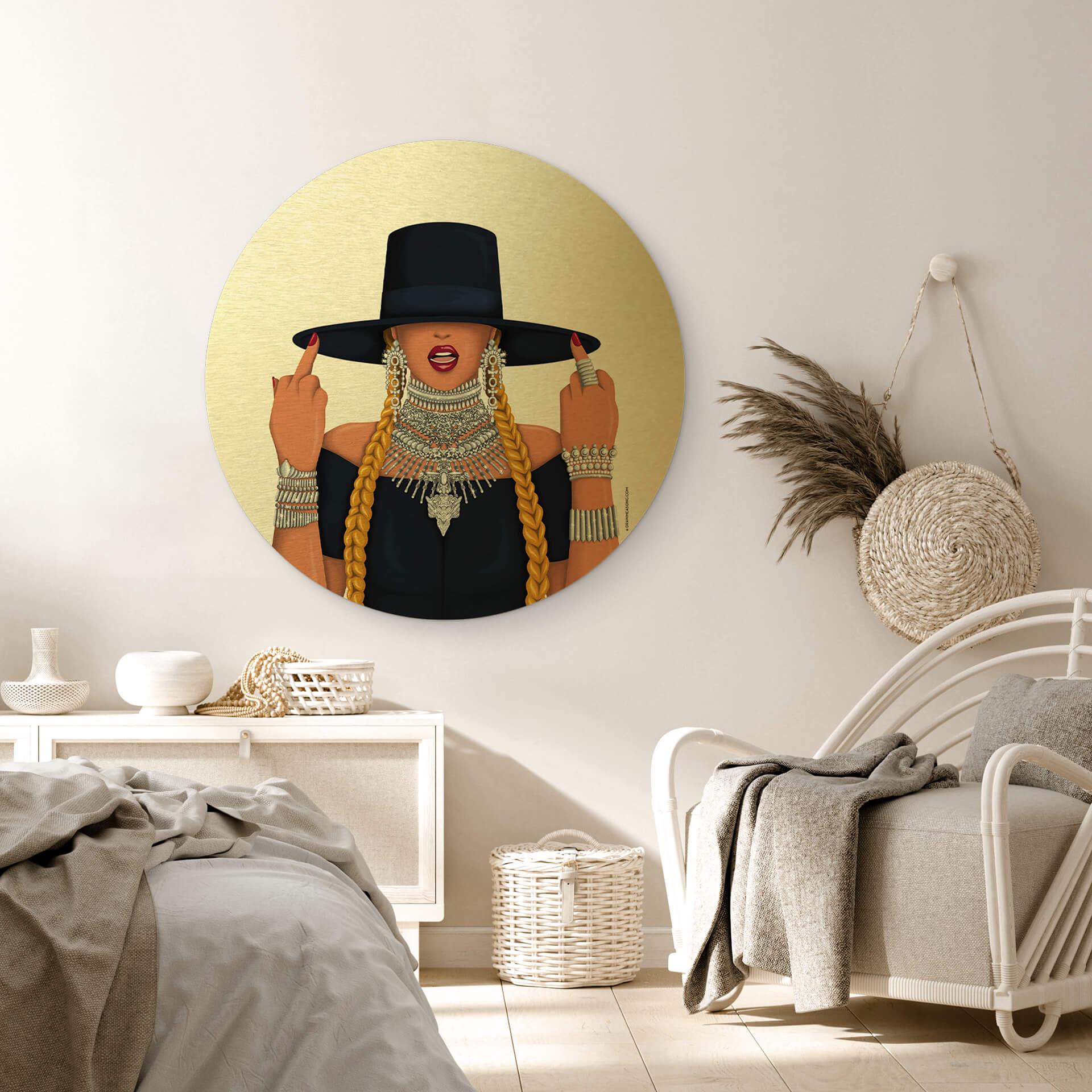 Dibond Schilderij met goud effect Tohmé - Formation