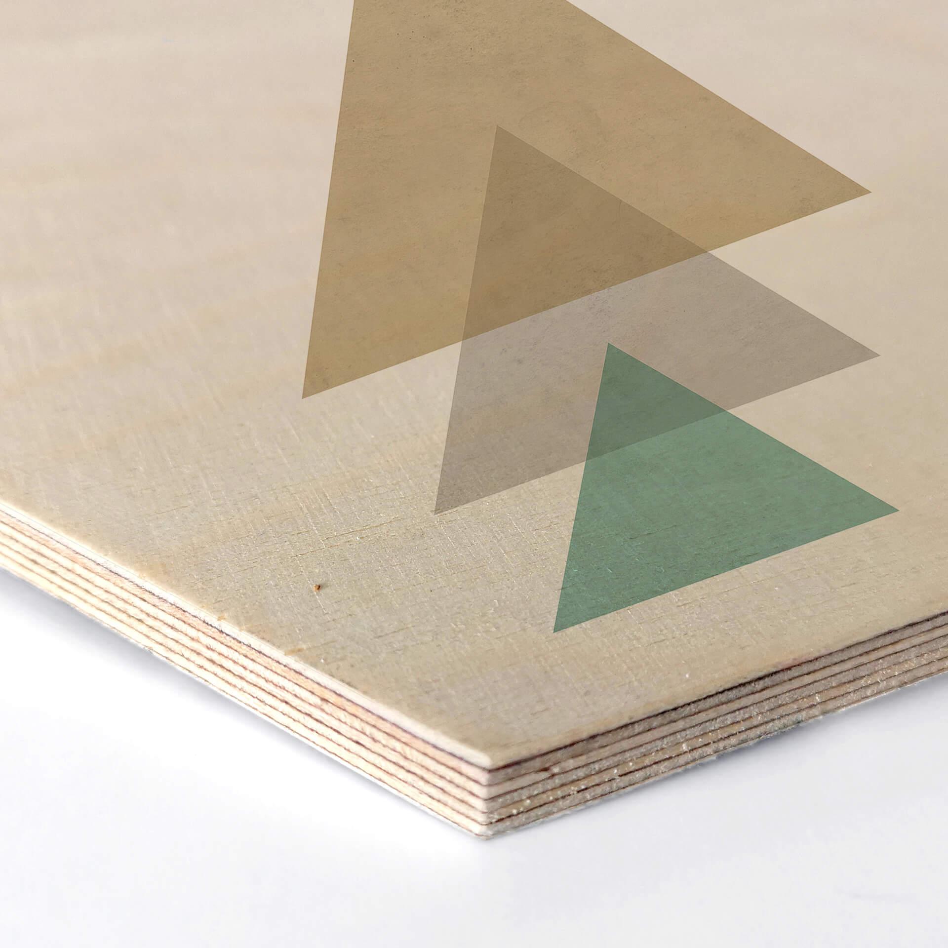 Hexagon Hout Nouveauprints - Triangles