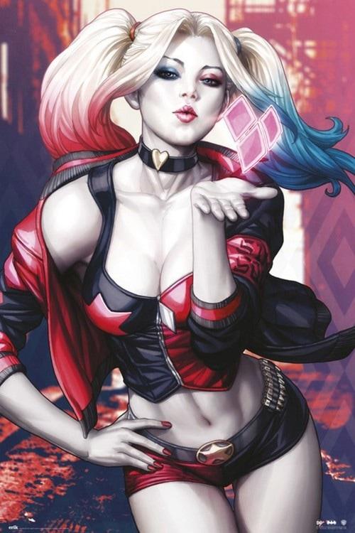 Poster, film poster Harley Quinn - Kiss 61x91,5 cm