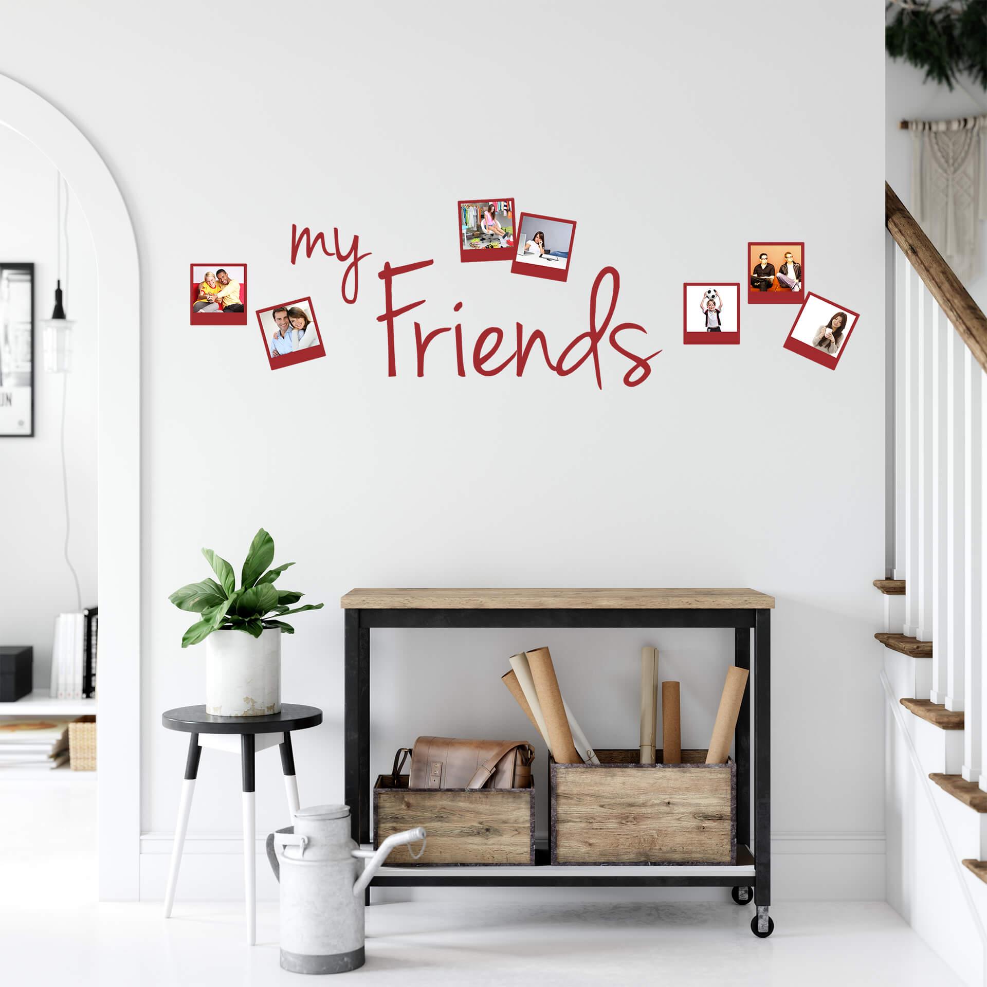 Wallsticker -  My Friends med plads til fotos