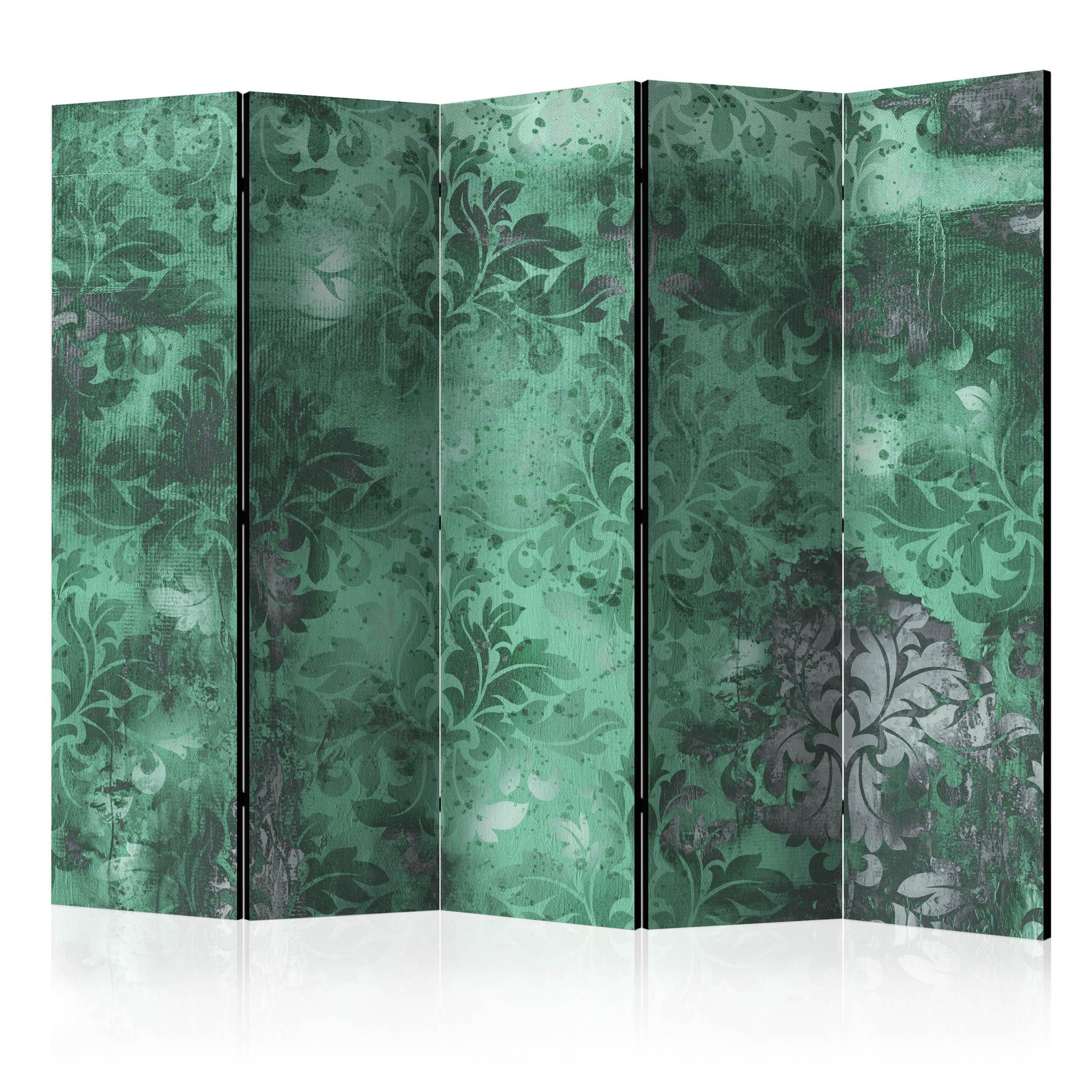 Divisorio per sala - Memoria verde smeraldo, 3 pezzi
