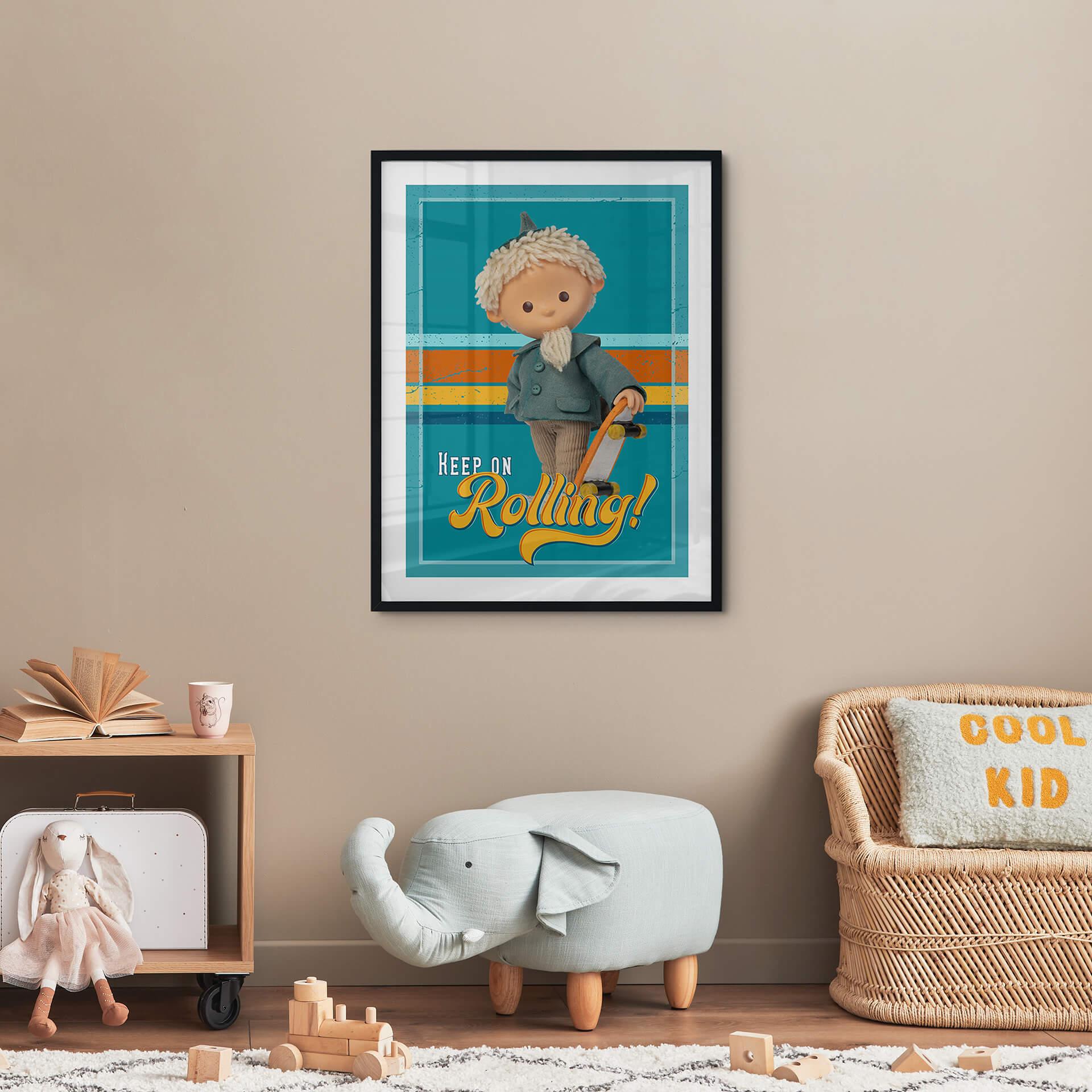 Plakat Sandman med skateboard