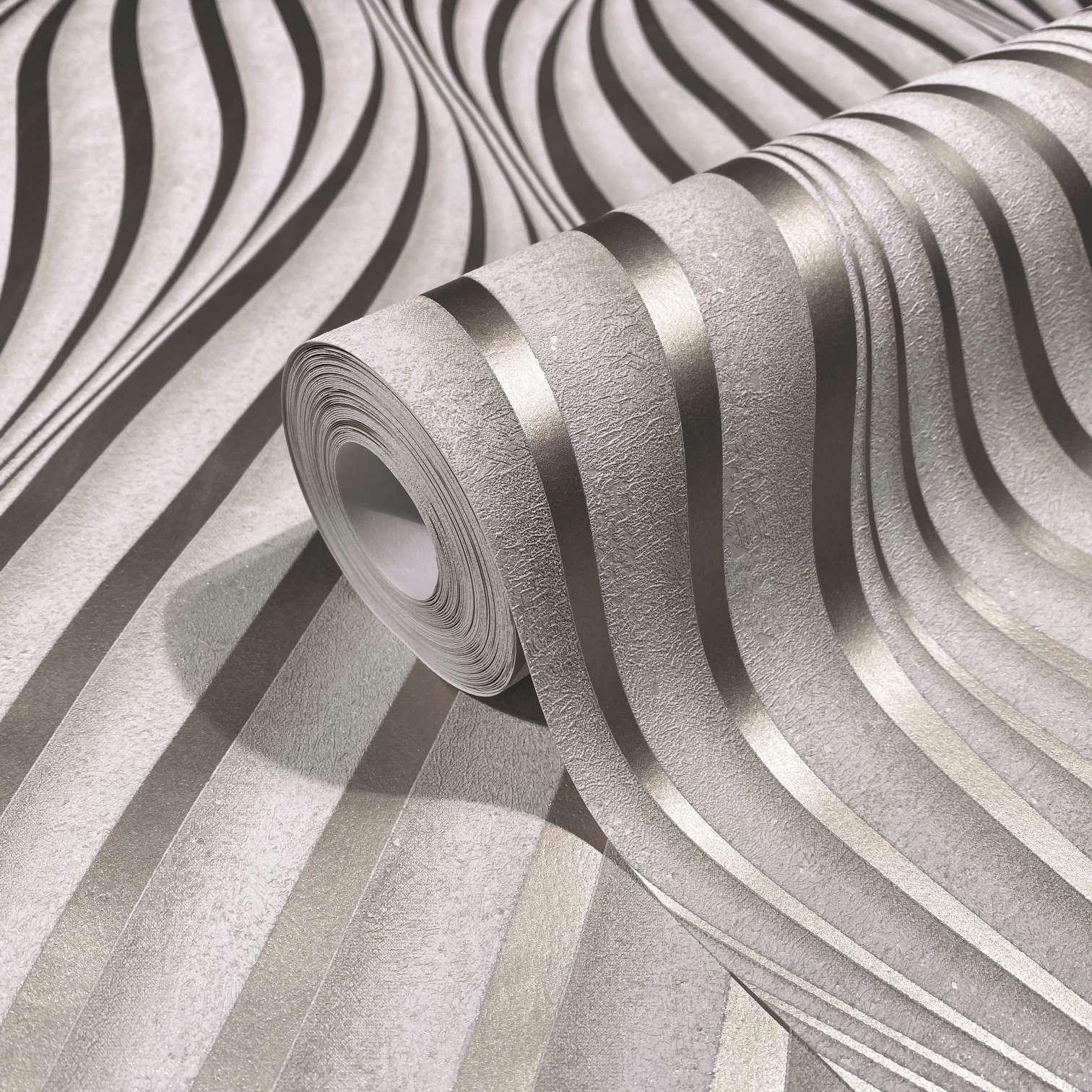 vliesbehang beige wave voor woonkamer slaapkamer behang marburg