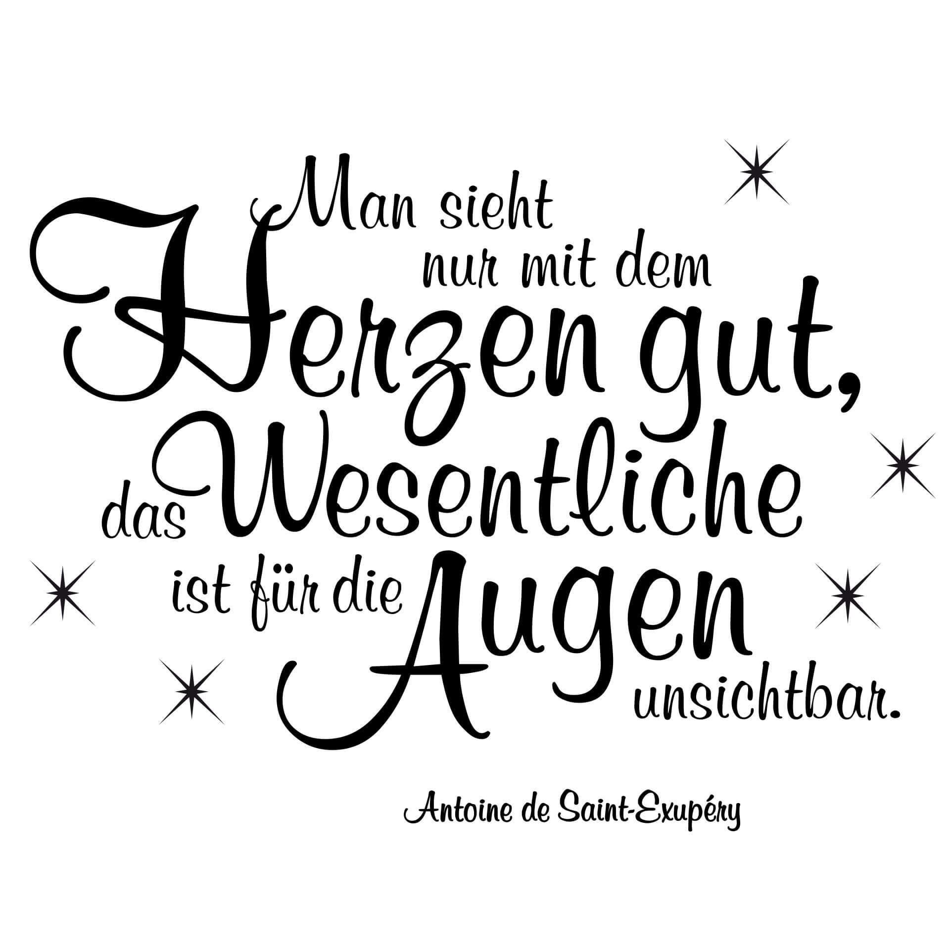 Wandtattoo Man sieht nur mit dem Herzen gut 2