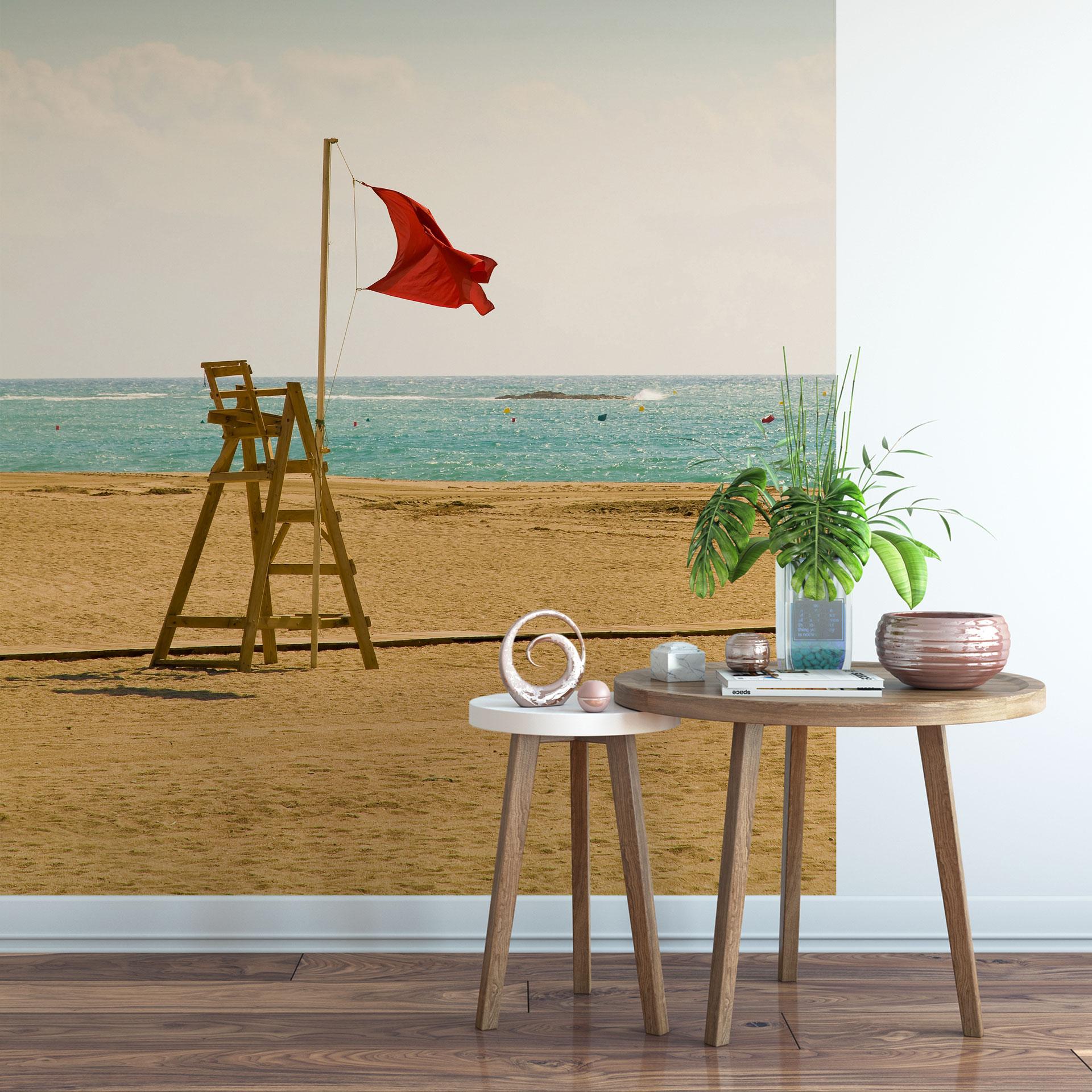 Fototapet - Rødt flag