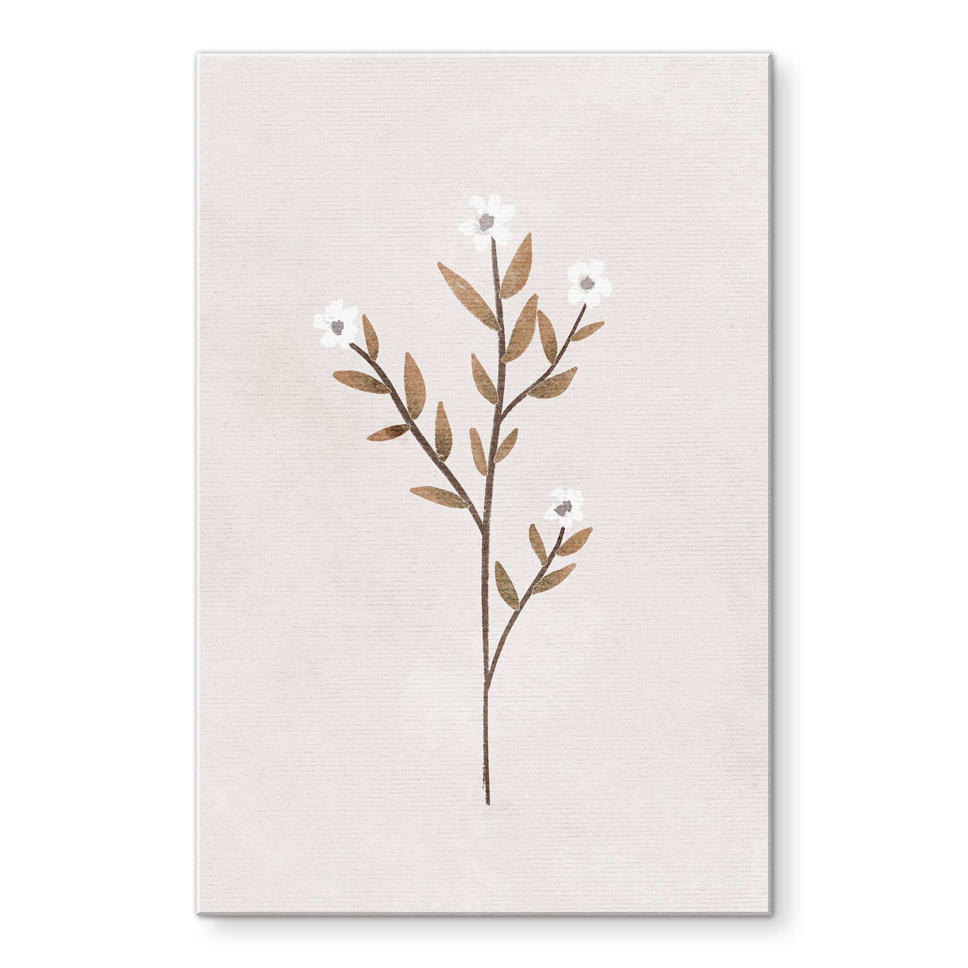 Akrylbillede Blomster Illustration - Forget-me-not - Goed Blauw