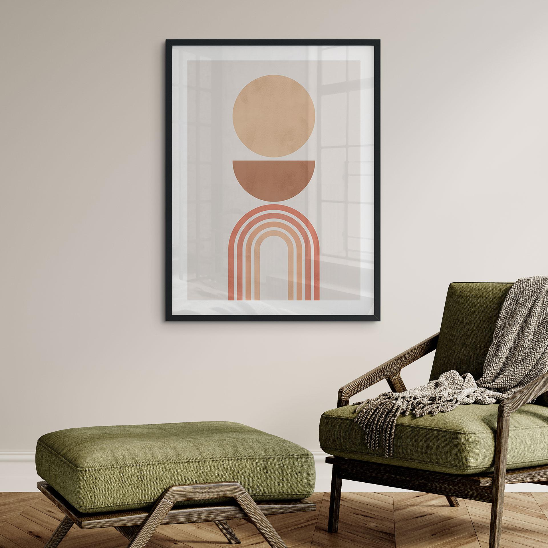 Plakat Abstract Balance - Retro łuki i okręgi - Costa