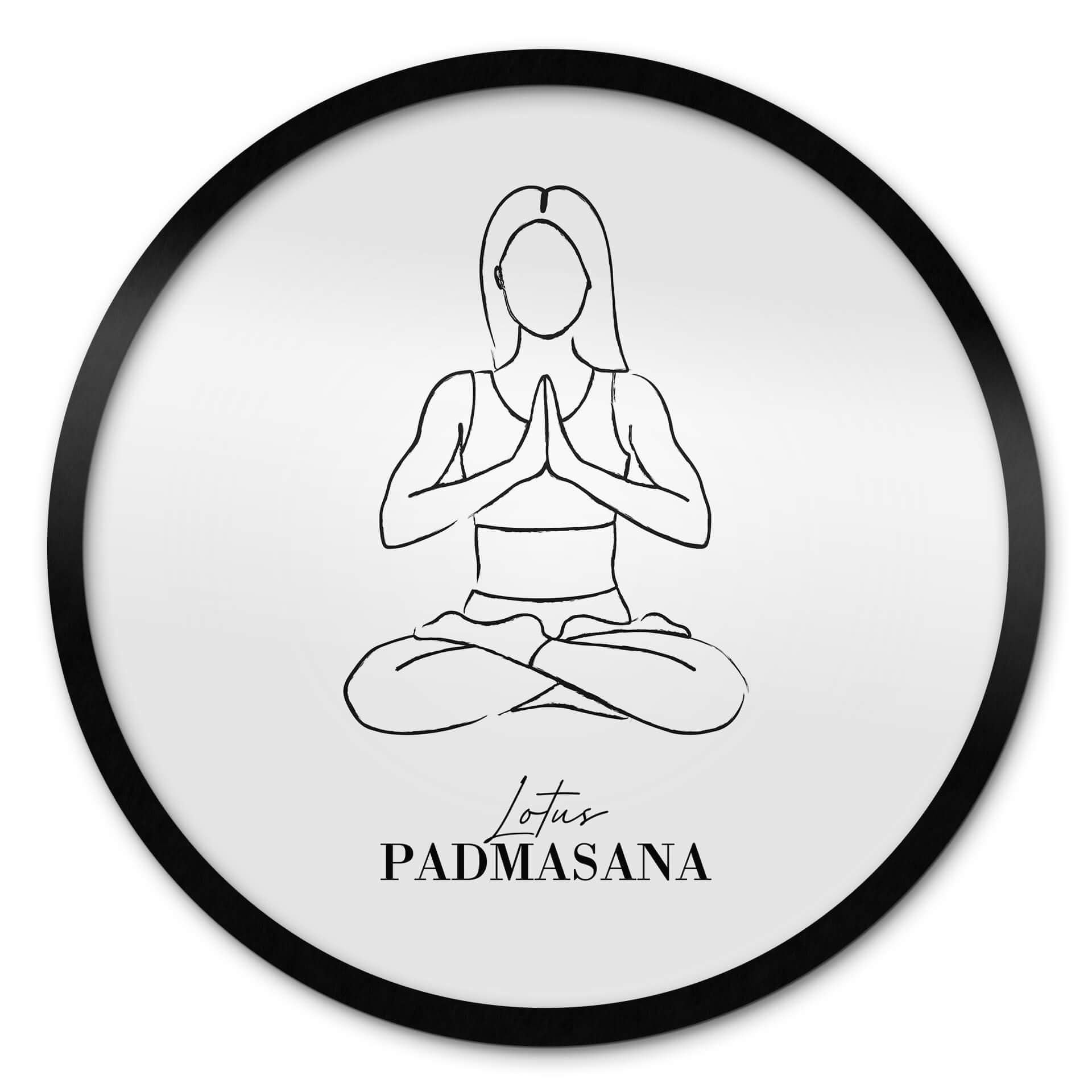 Plakat Yoga - Lotus - Rund