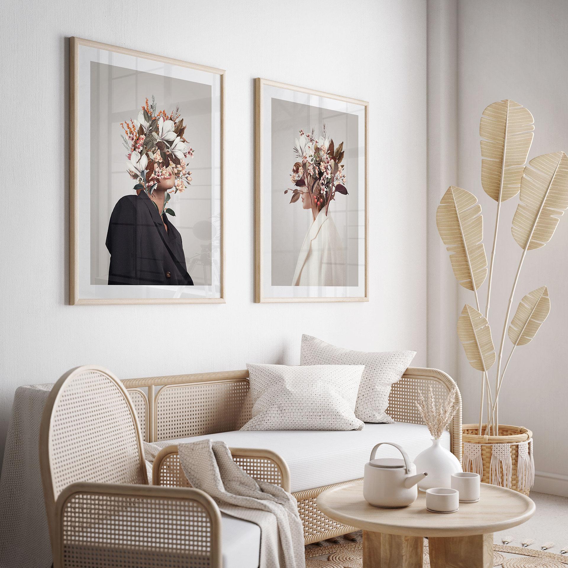 Plakat Feminine blomster - Moth