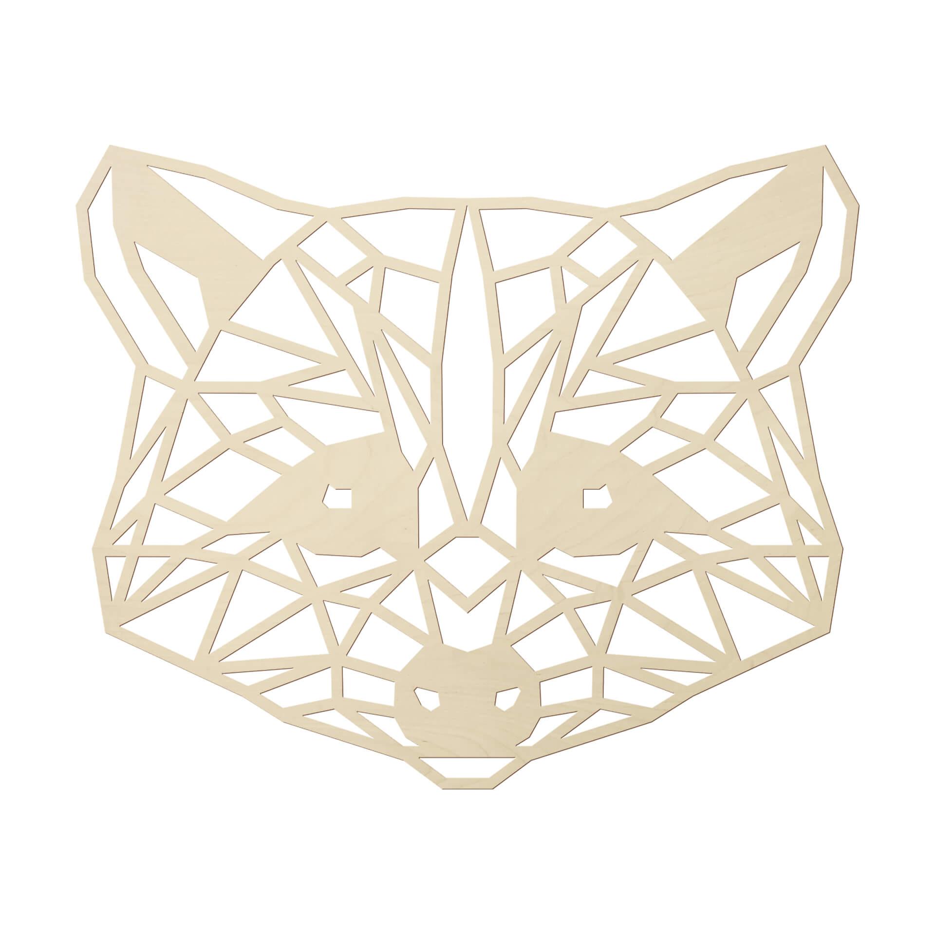 Arte en madera de álamo - Mapache de origami