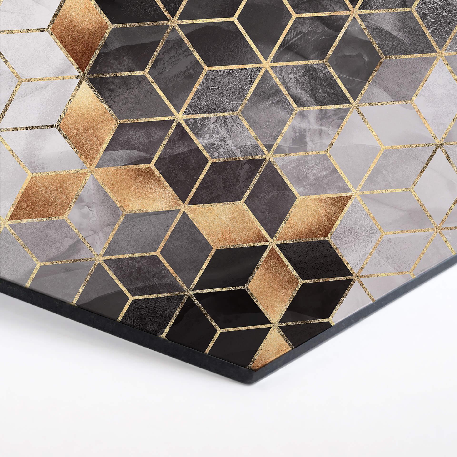 Hexagon Dibond Fredriksson - Smoky Cubes