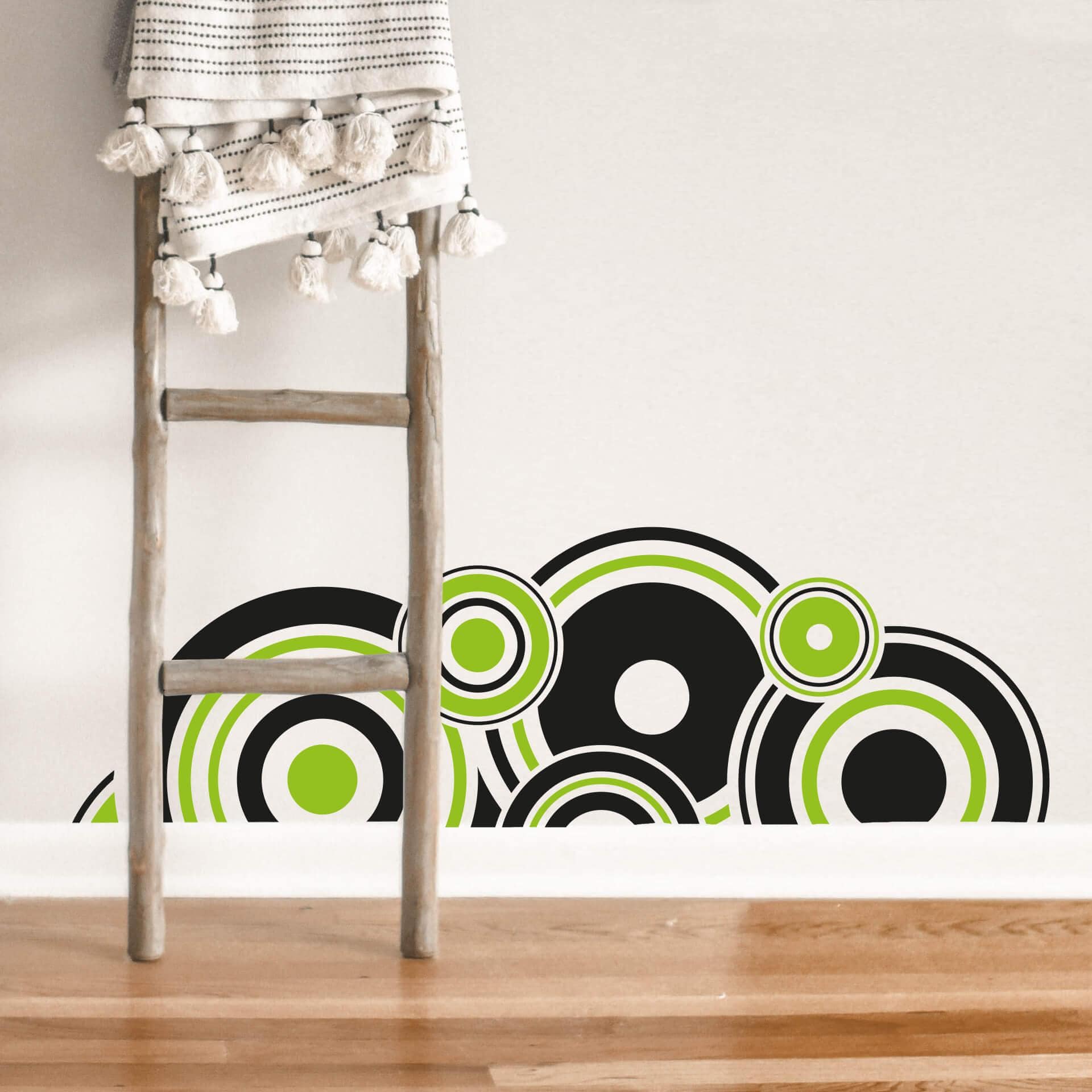 Wallsticker - Retro Cirkler Grøn